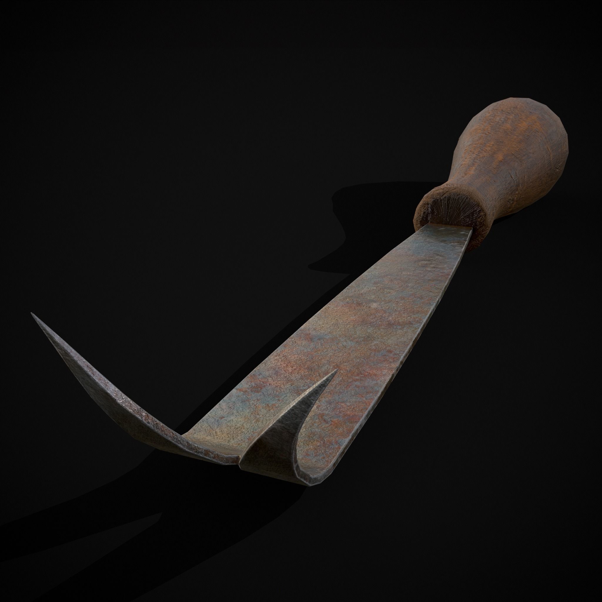 Medieval Leather Crafting Tools Low-poly 3D model_23
