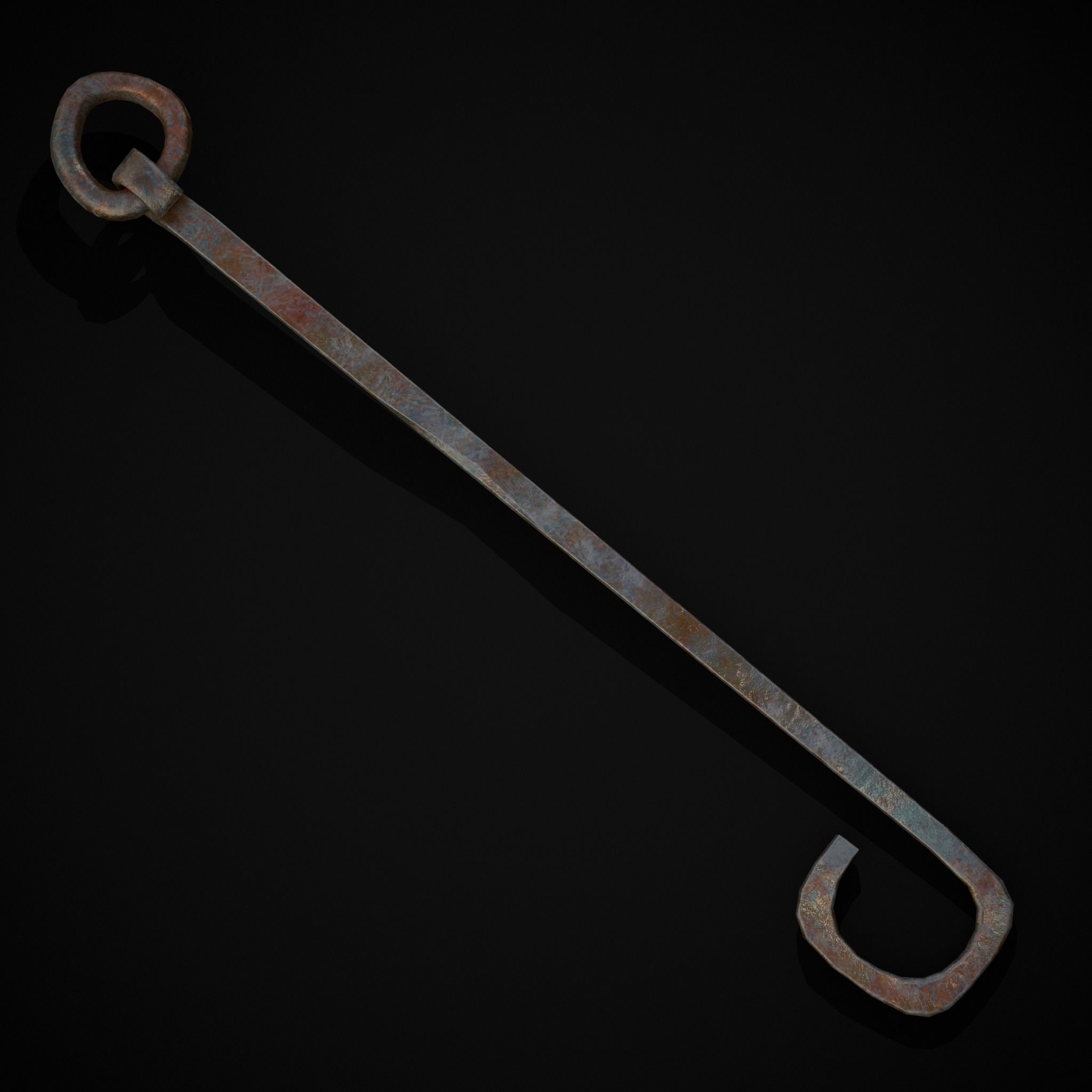 Medieval Leather Crafting Tools Low-poly 3D model_11