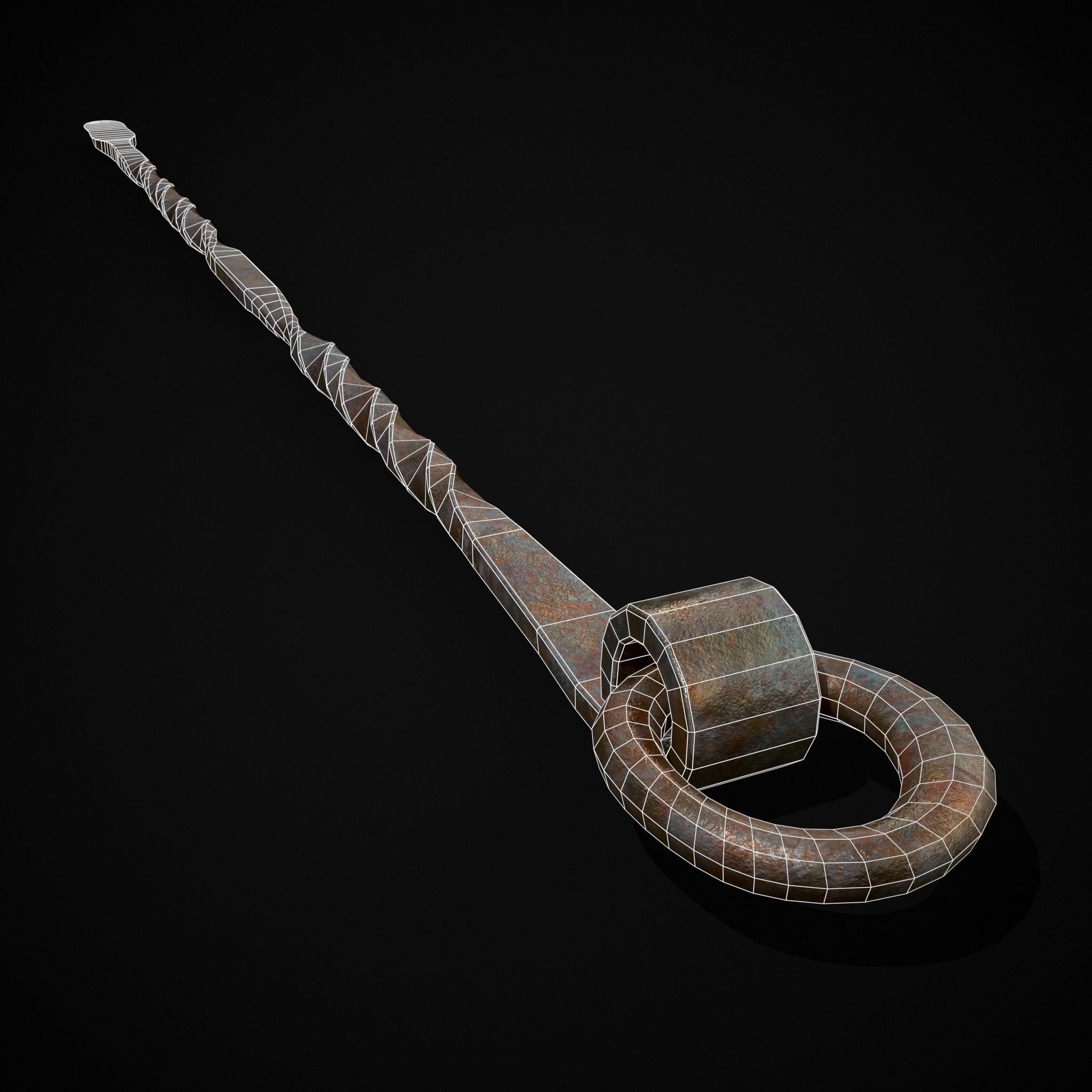 Medieval Leather Crafting Tools Low-poly 3D model_18