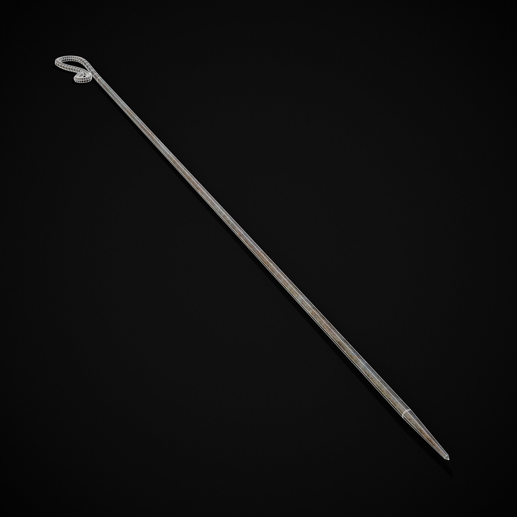 Medieval Leather Crafting Tools Low-poly 3D model_14