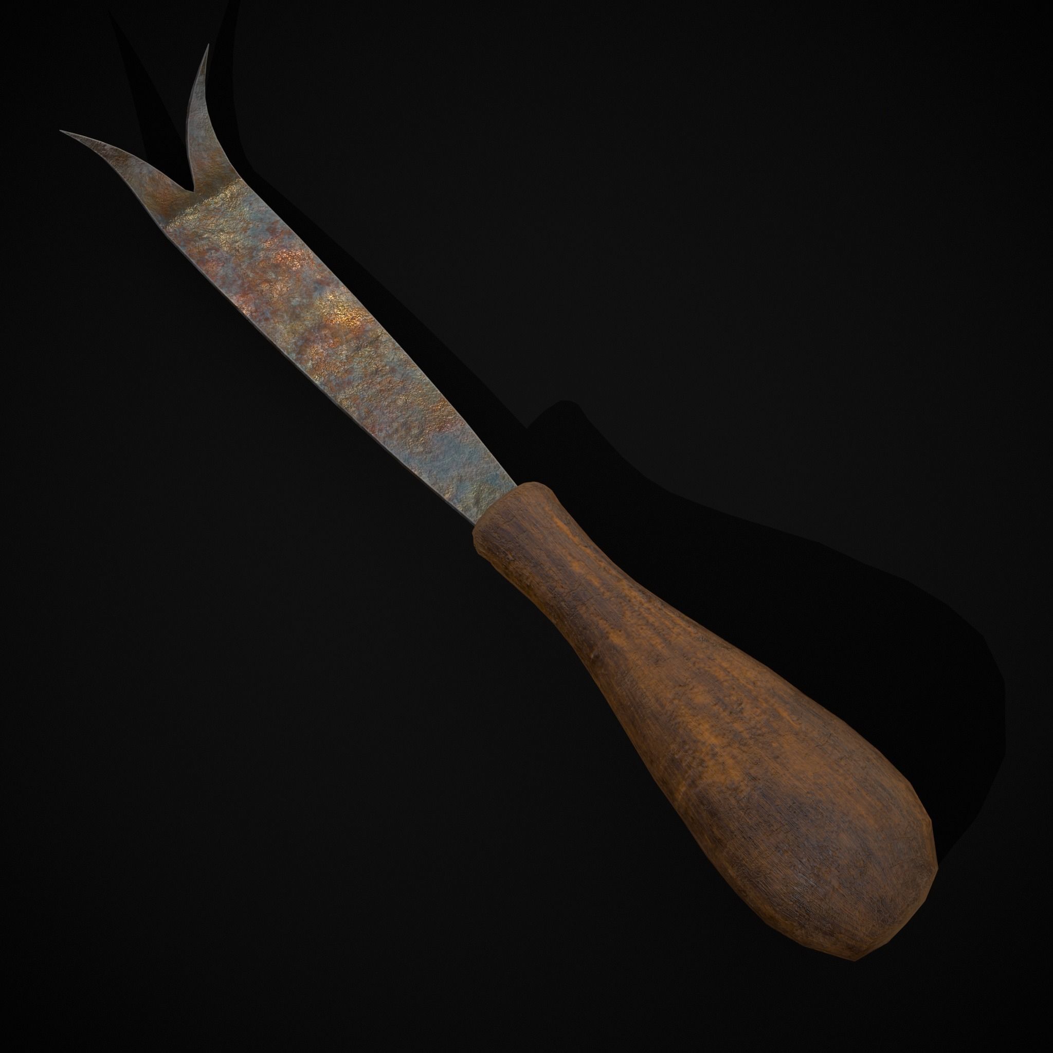 Medieval Leather Crafting Tools Low-poly 3D model_21