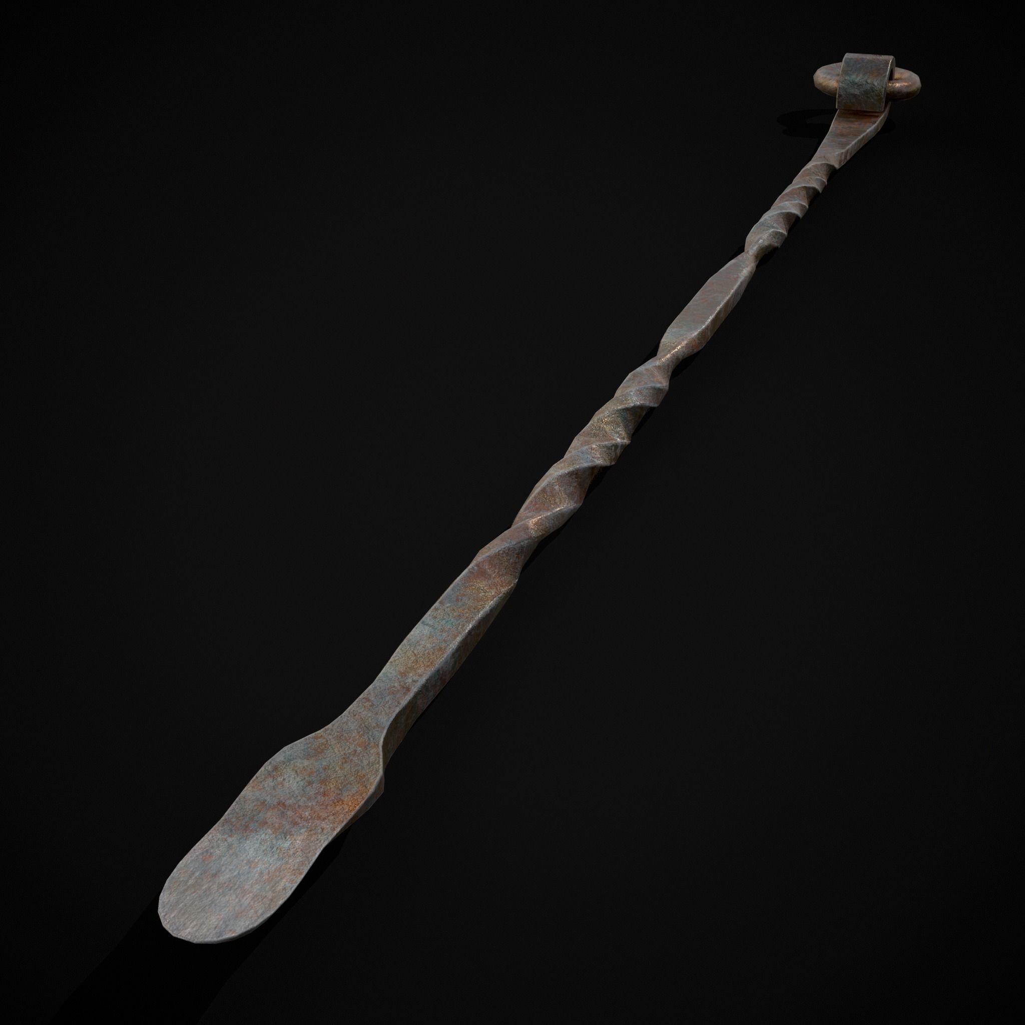Medieval Leather Crafting Tools Low-poly 3D model_19