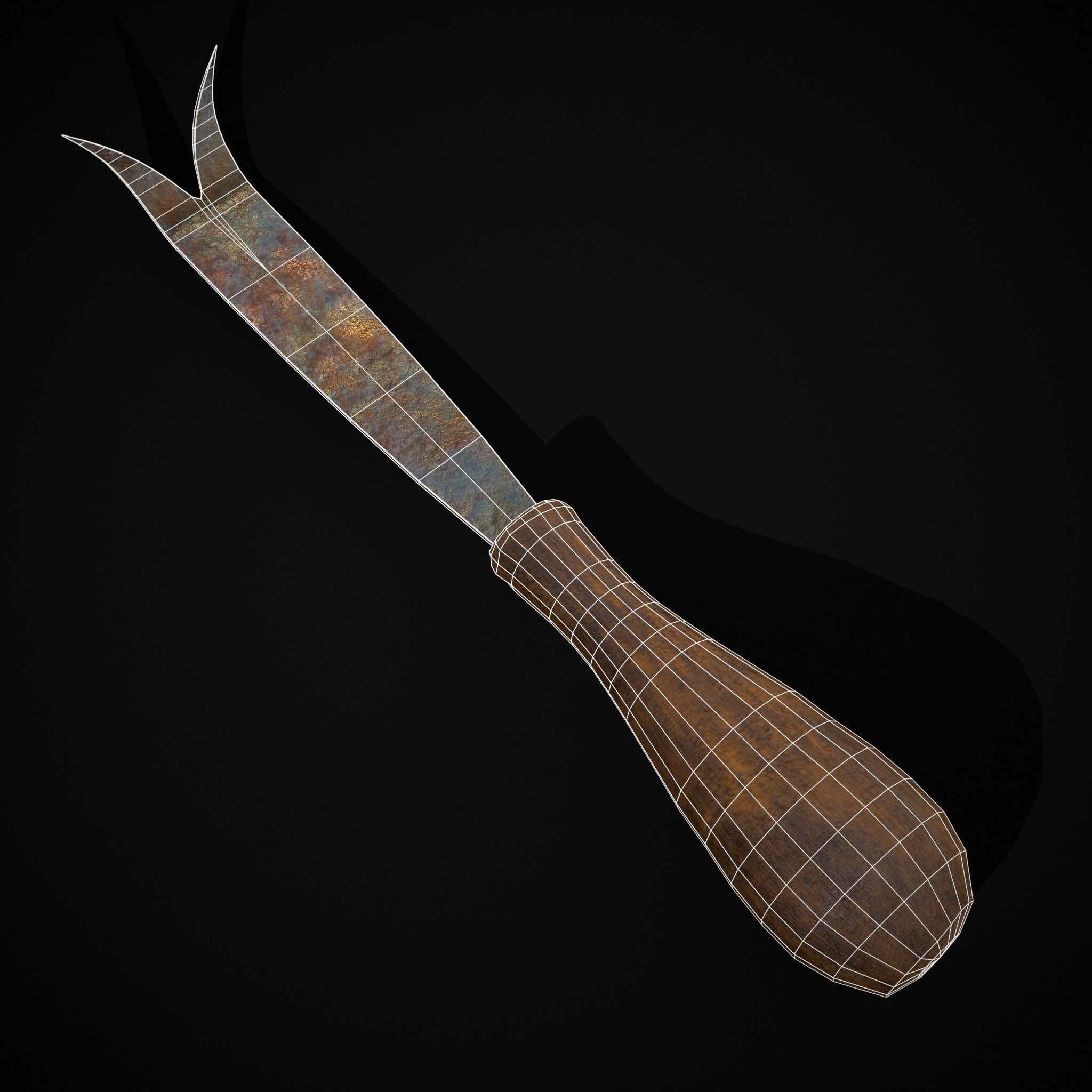 Medieval Leather Crafting Tools Low-poly 3D model_22