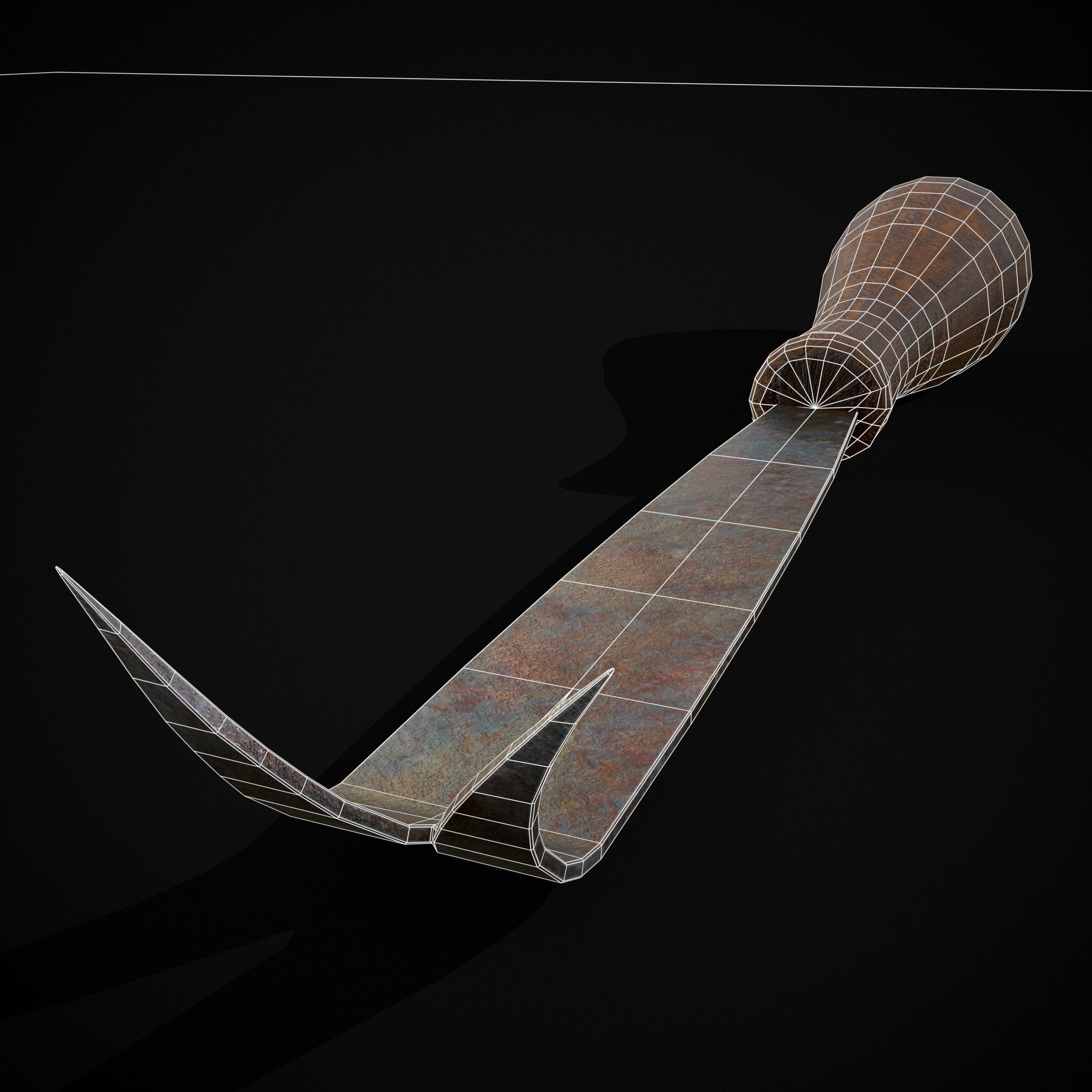 Medieval Leather Crafting Tools Low-poly 3D model_24