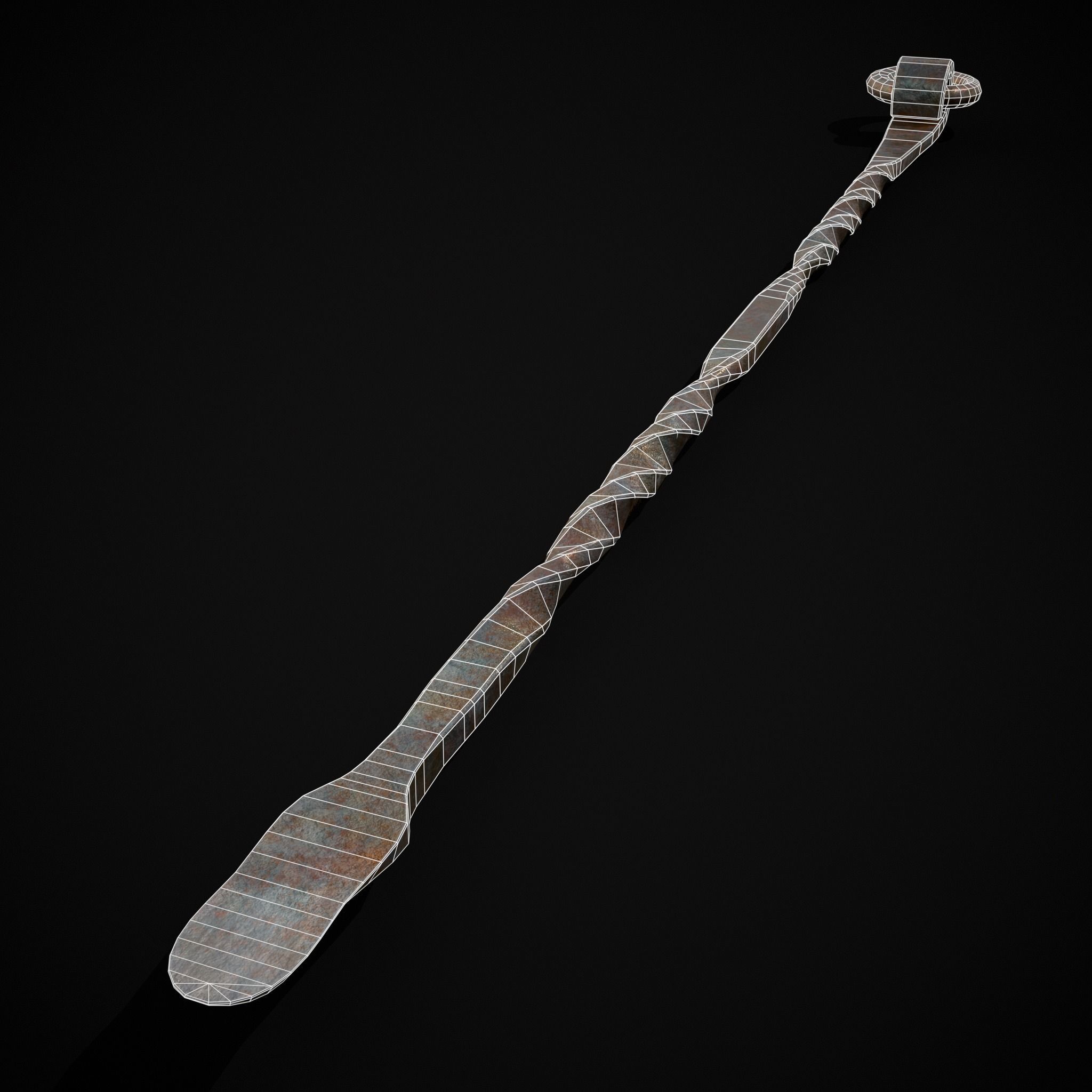 Medieval Leather Crafting Tools Low-poly 3D model_20