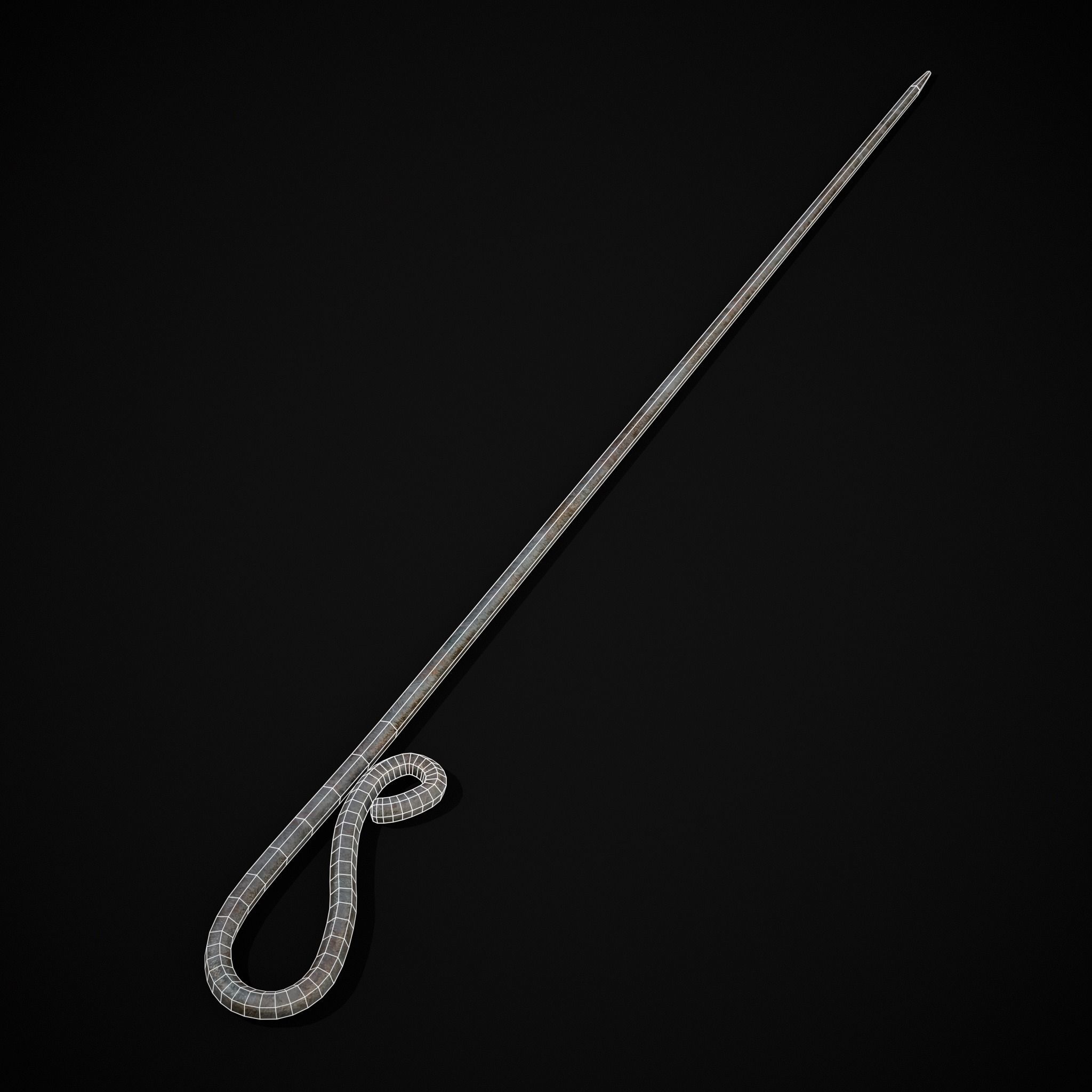 Medieval Leather Crafting Tools Low-poly 3D model_16