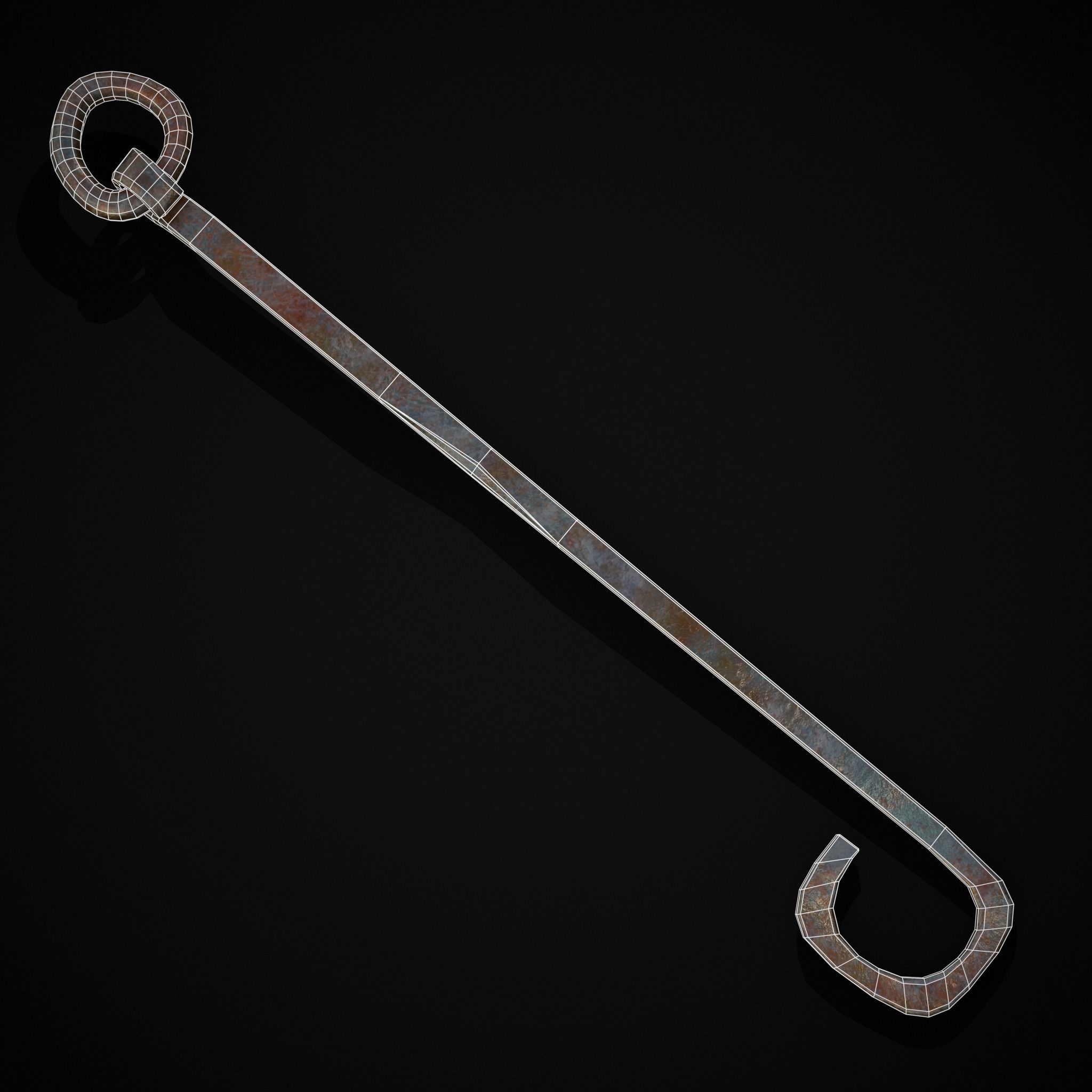 Medieval Leather Crafting Tools Low-poly 3D model_12