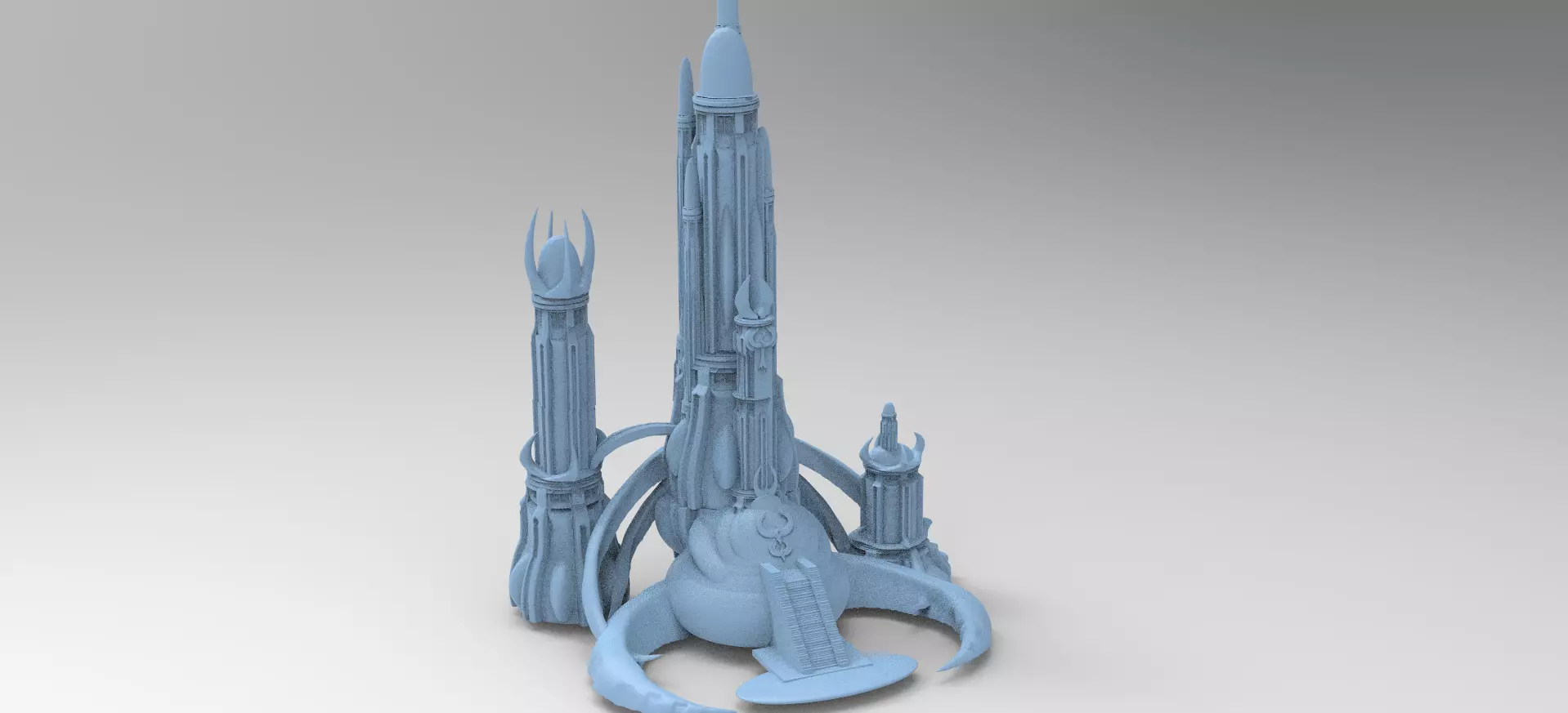 Castle bright Moon full 1 3D model_0