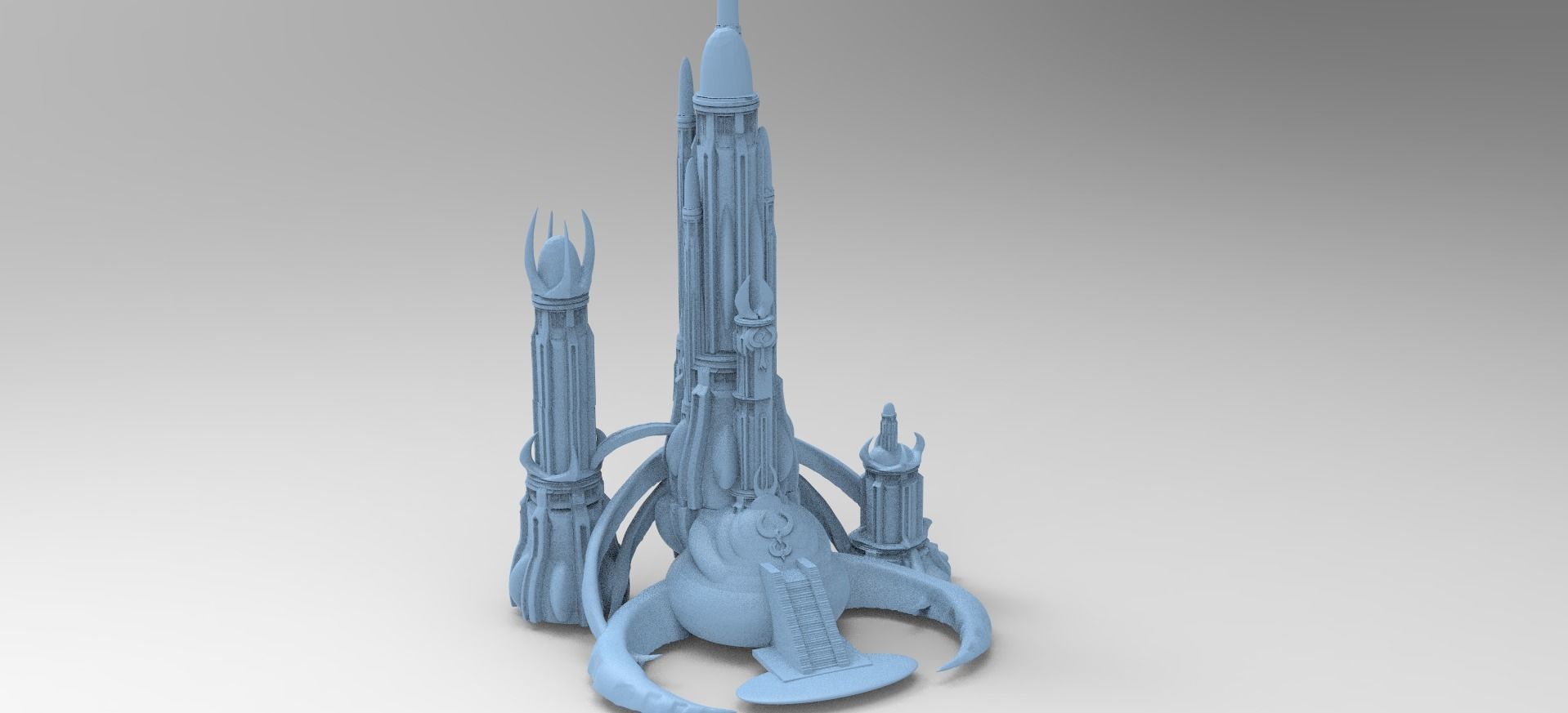 Castle bright Moon full 1 3D model_1