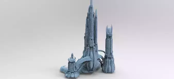 Castle bright Moon full Tower 