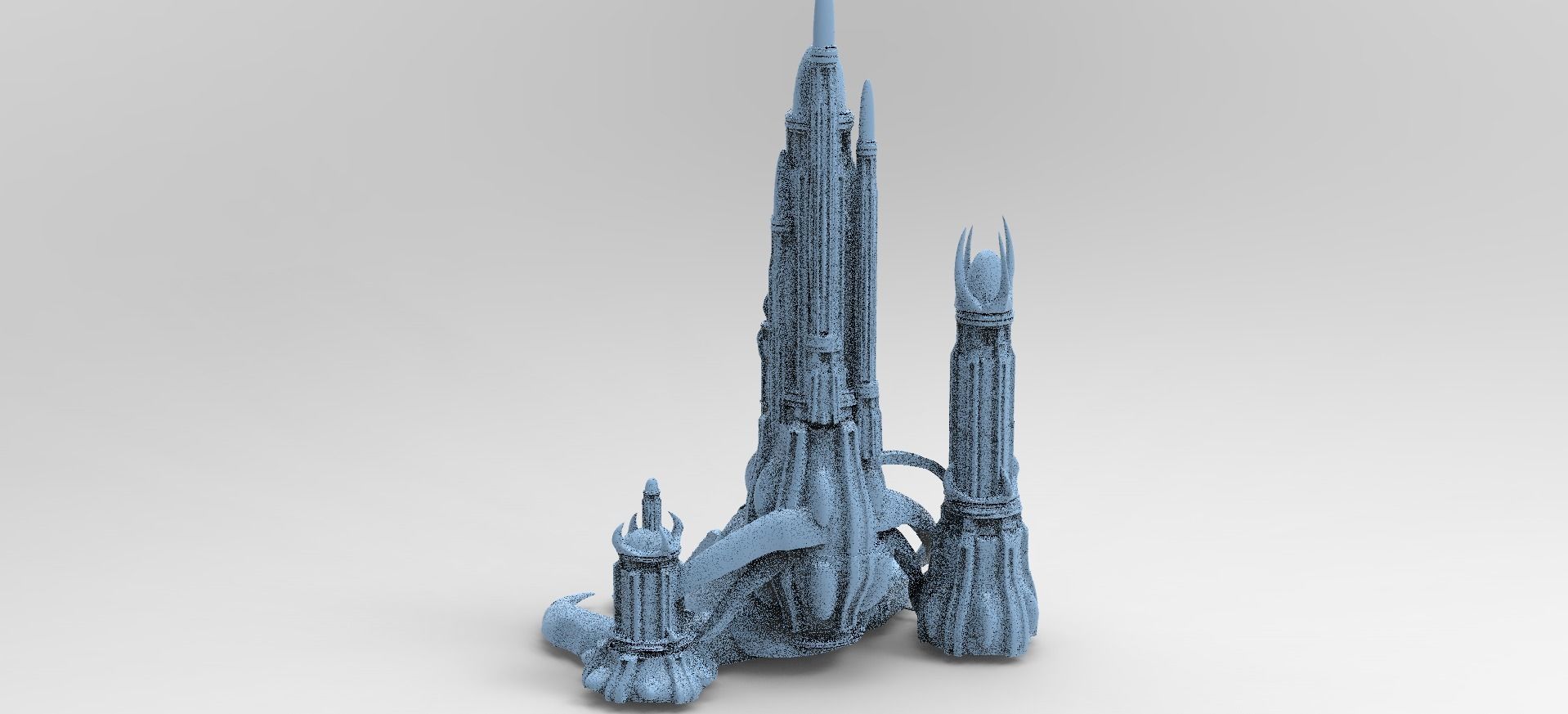 Castle bright Moon full Tower  3D model_1