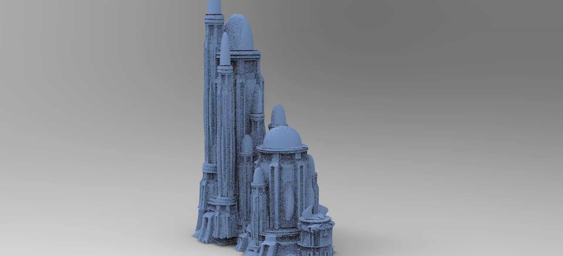 Castle bright Moon Domes 5 3D model_0