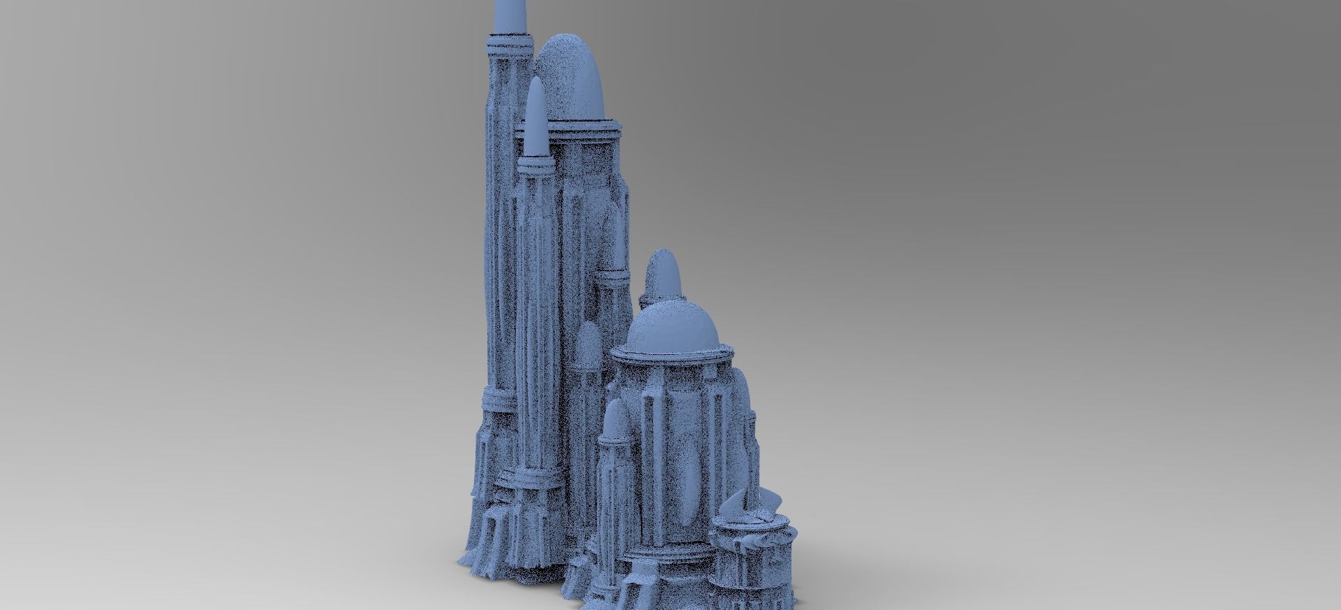 Castle bright Moon Domes 5 3D model_1