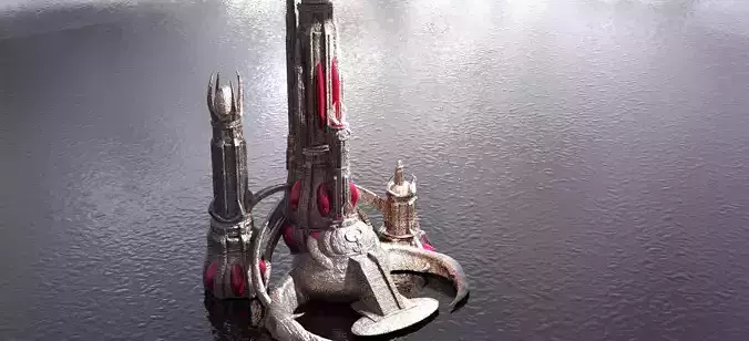 Motu Castle Brightmoon inspired City  3D model