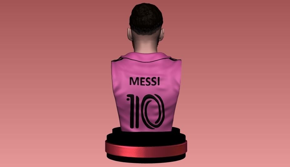 MESSI BUST INTER MIAMI SOCCER  3D print model_2