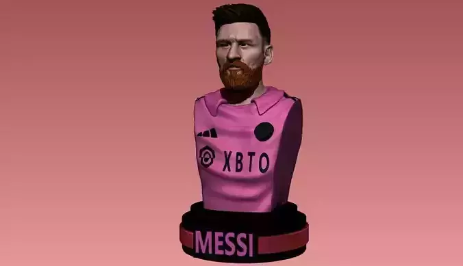 MESSI BUST INTER MIAMI SOCCER  3D print model