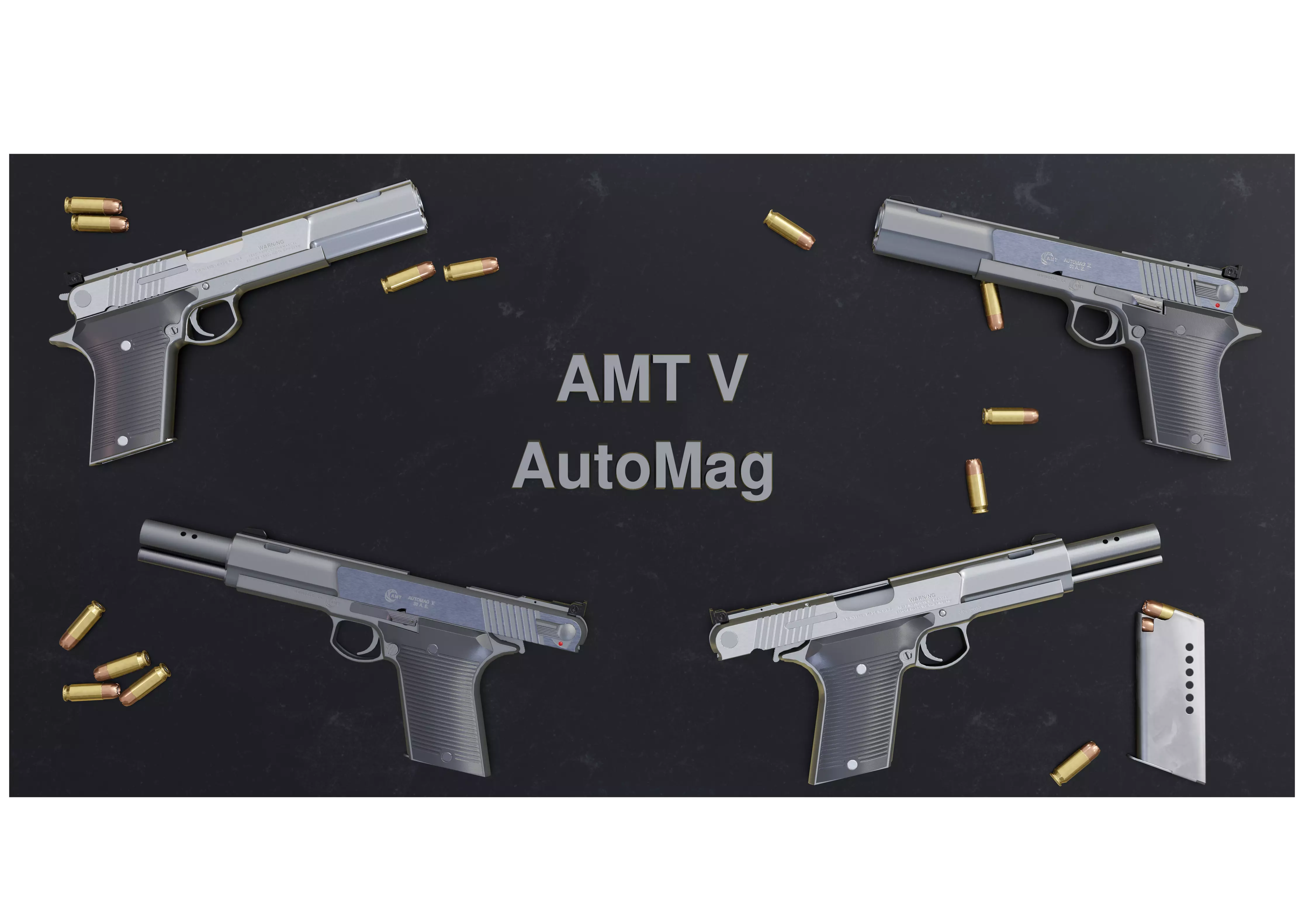 AMT V AutoMag Low-poly 3D model_0