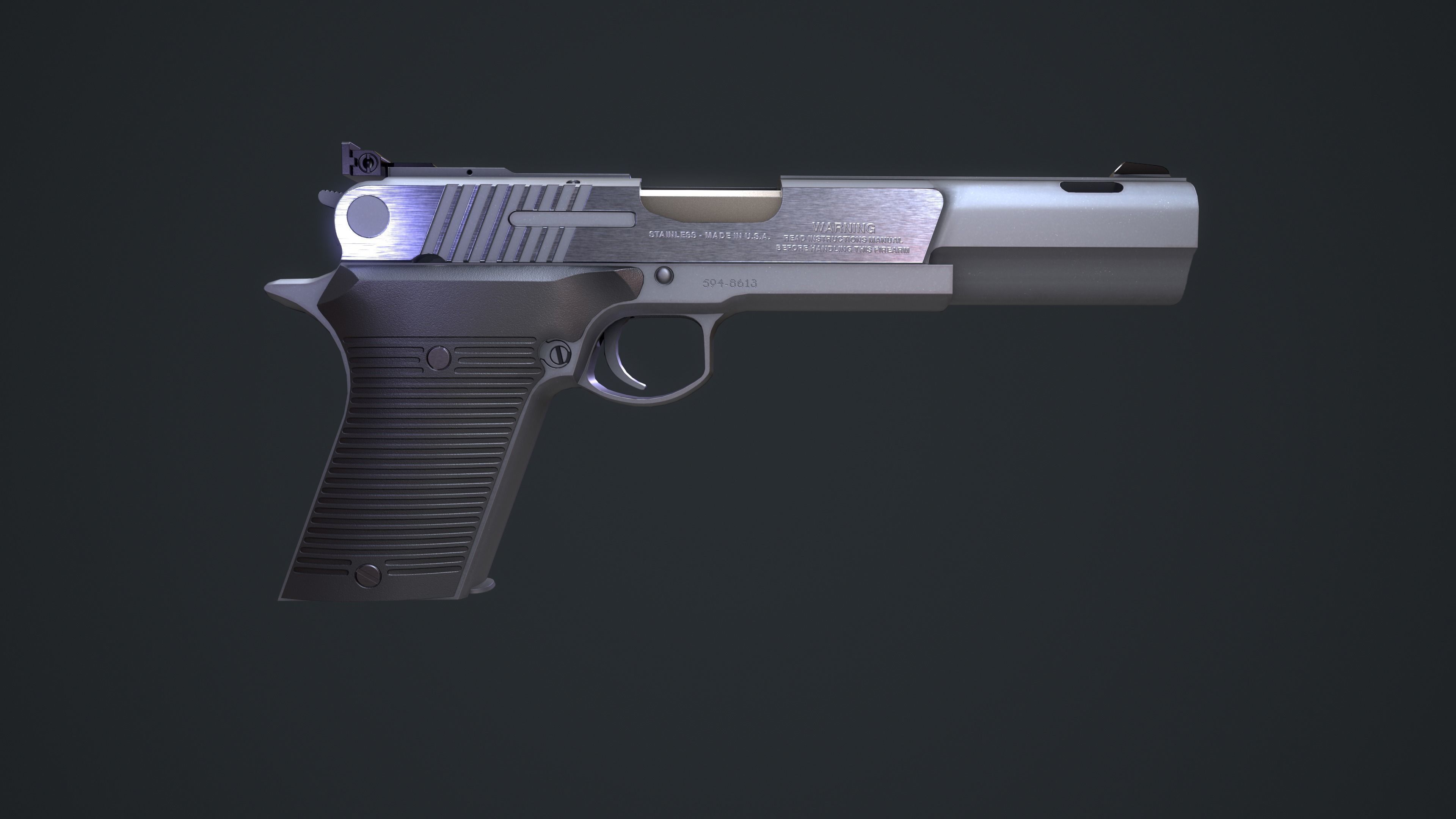 AMT V AutoMag Low-poly 3D model_3