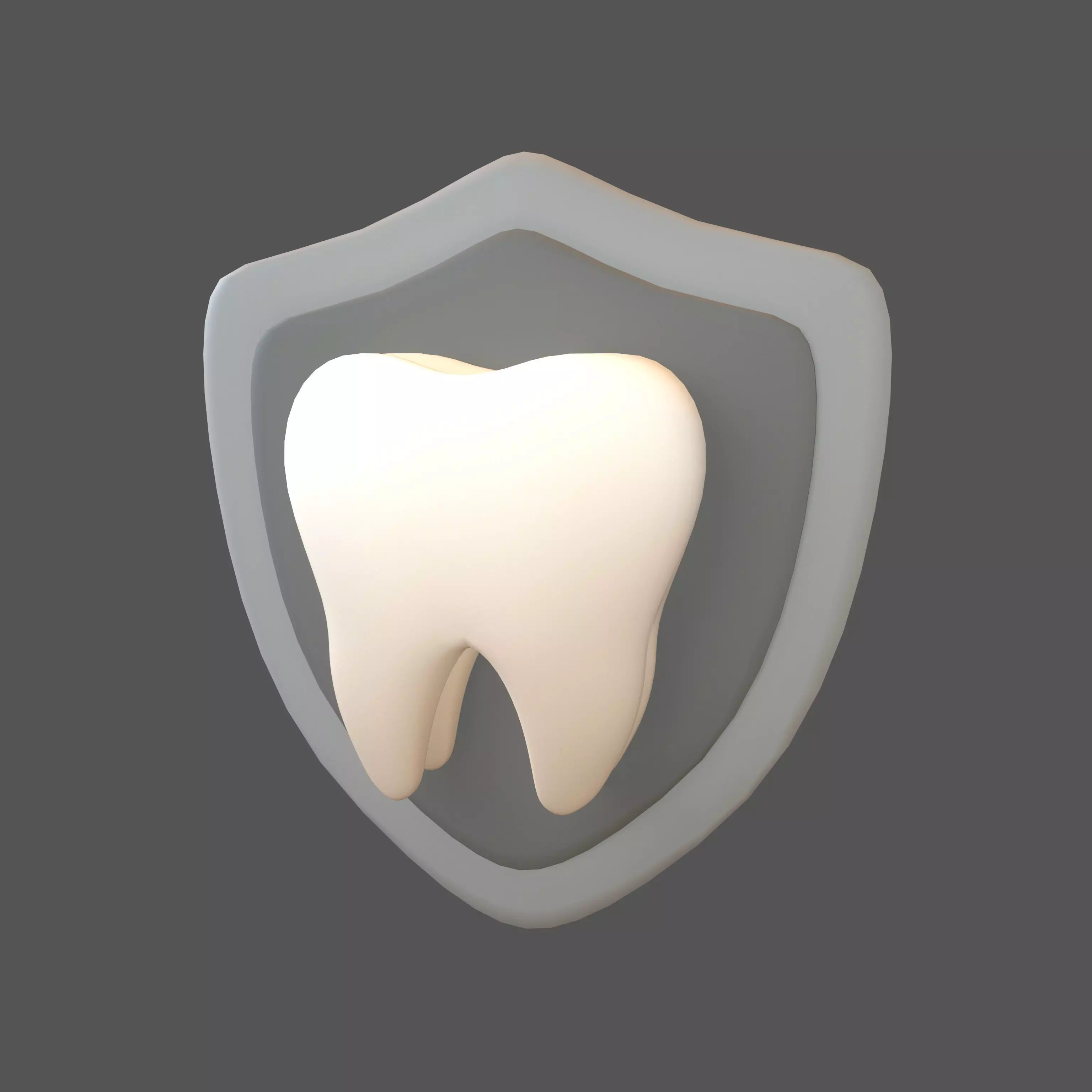 Protect Tooth Emoji v1 001 Low-poly 3D model_0