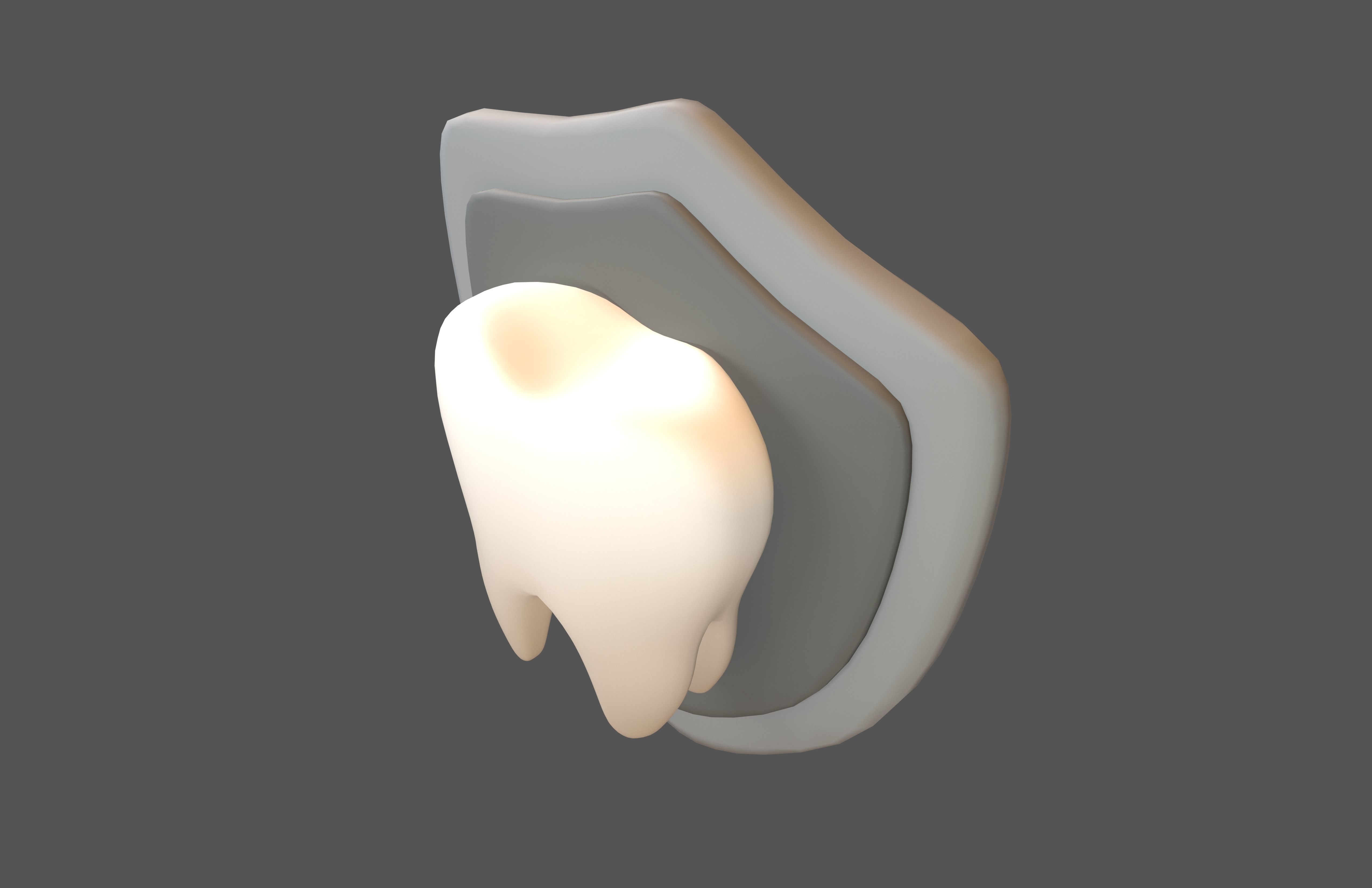 Protect Tooth Emoji v1 001 Low-poly 3D model_2