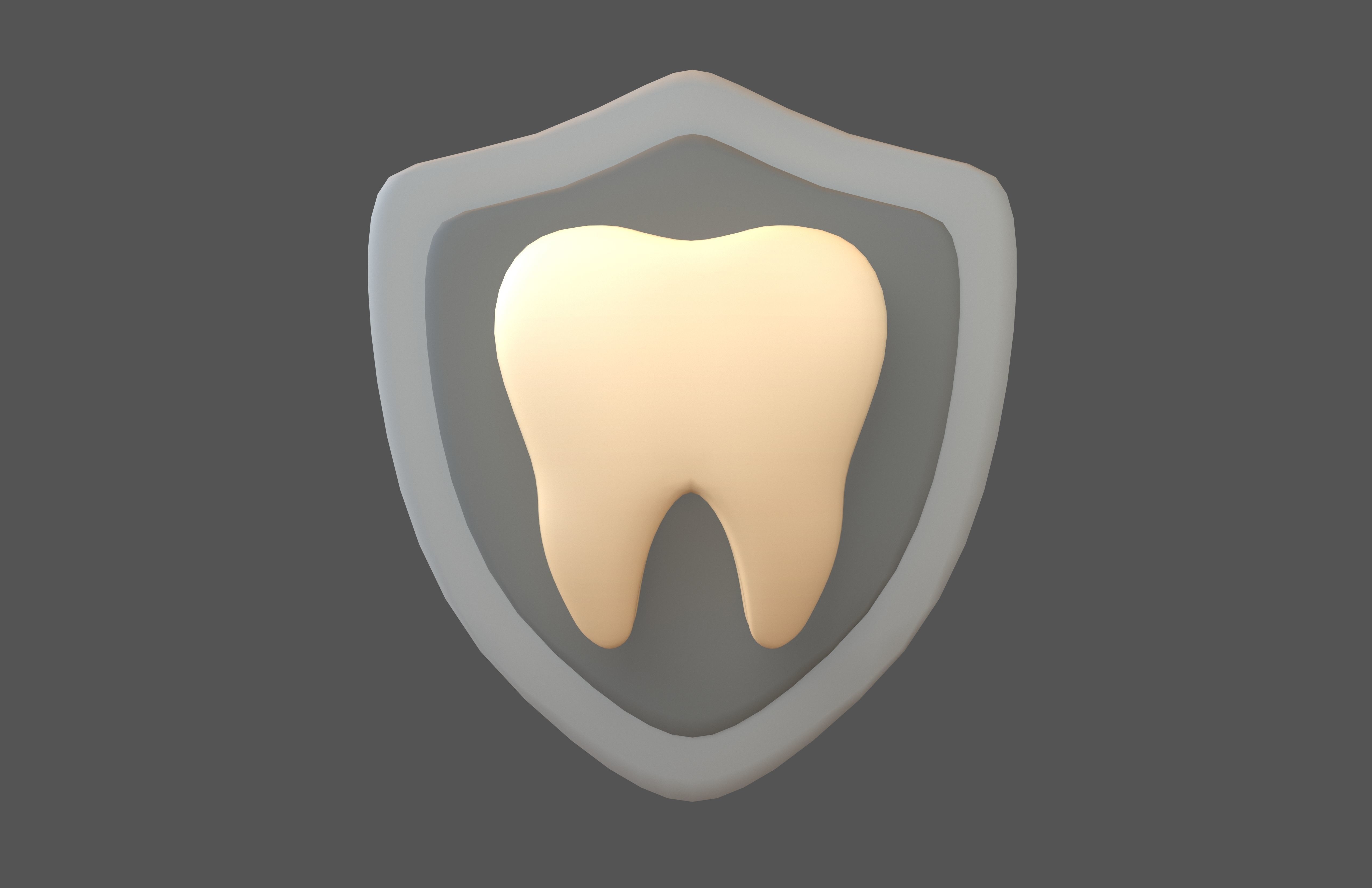 Protect Tooth Emoji v1 005 Low-poly 3D model_2