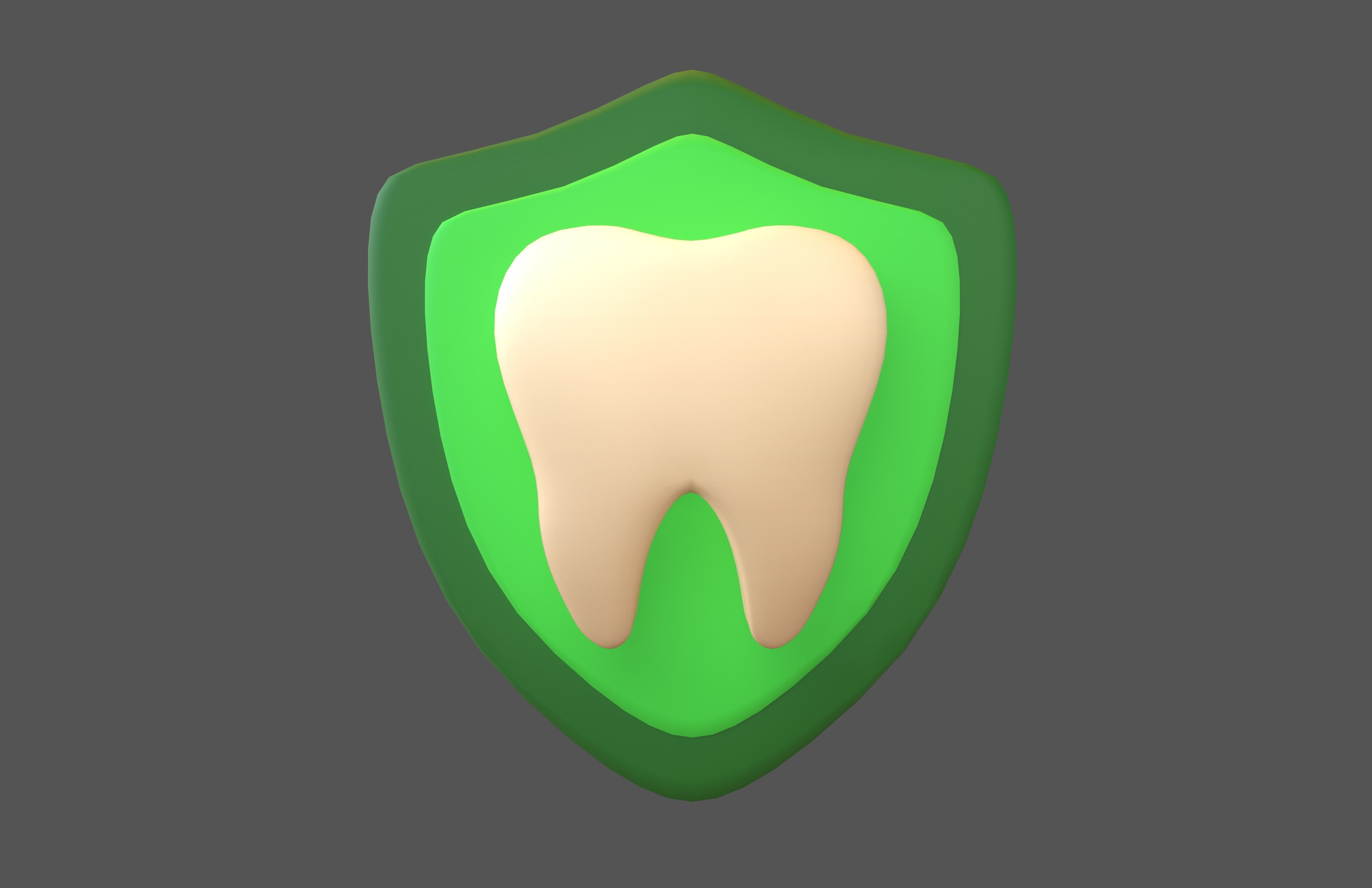 Protect Tooth Emoji v1 006 Low-poly 3D model_1