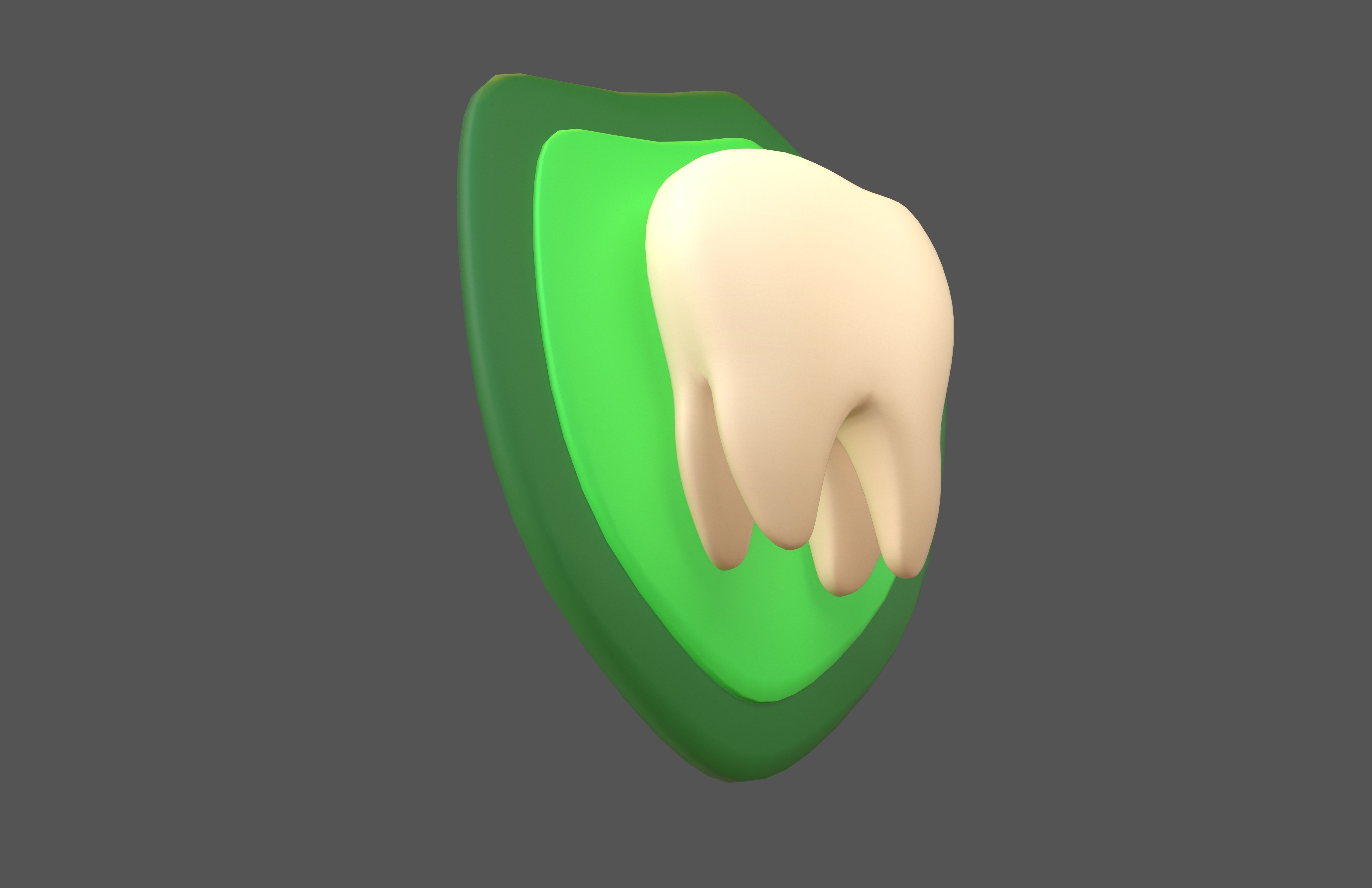 Protect Tooth Emoji v1 006 Low-poly 3D model_3