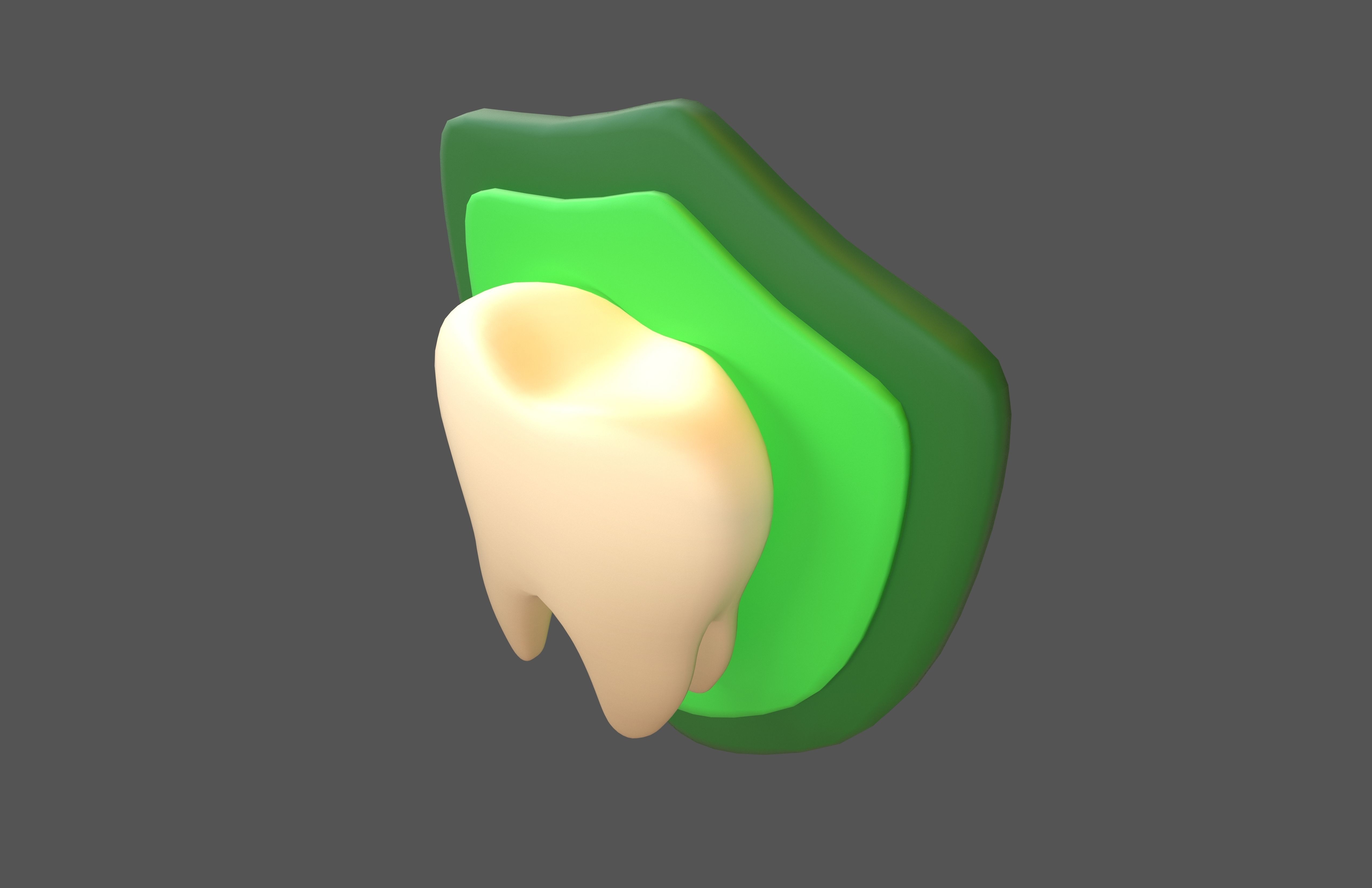Protect Tooth Emoji v1 006 Low-poly 3D model_2