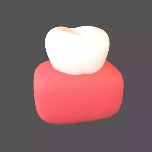 Tooth With Gums Emoji v1 001