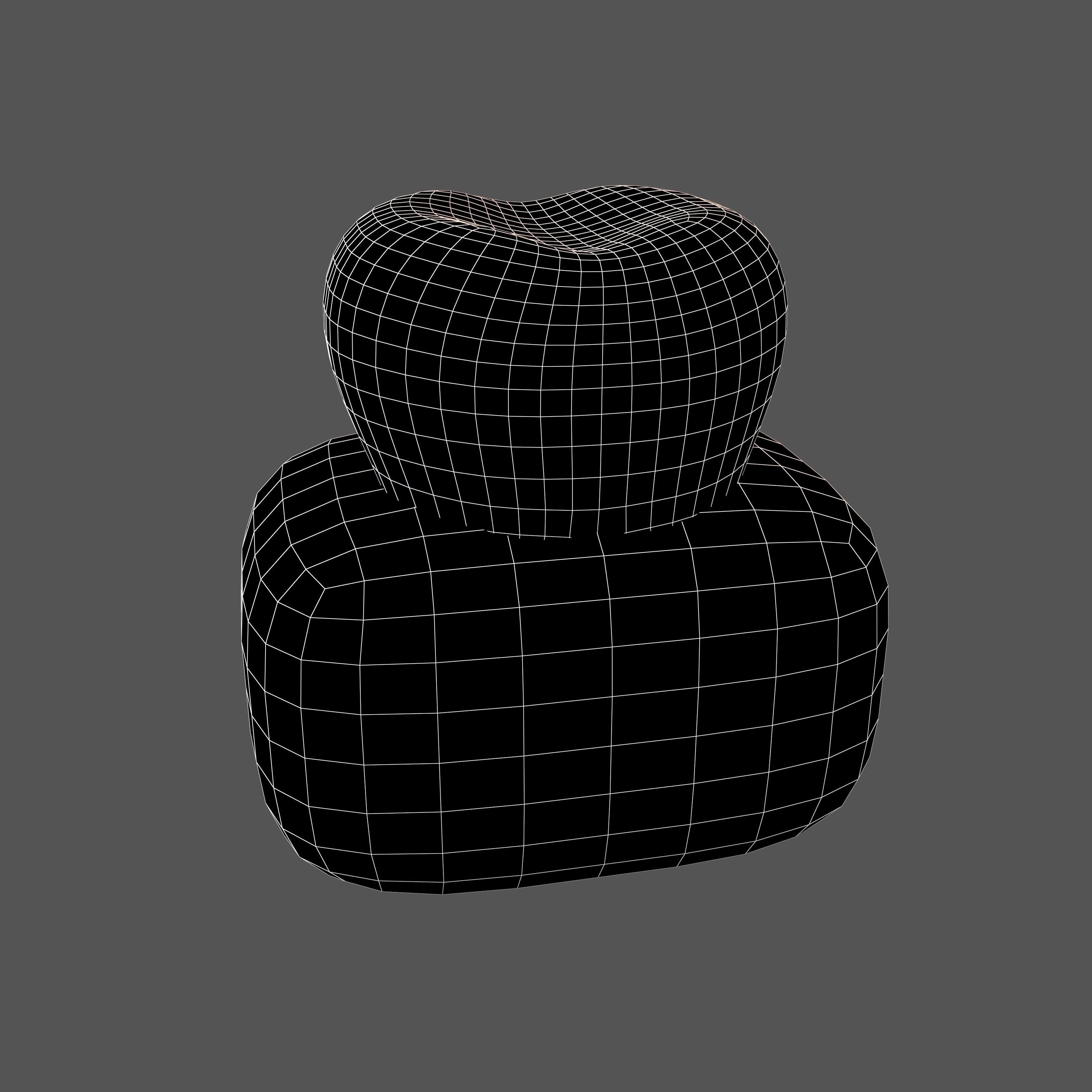 Tooth With Gums Emoji v1 003 Low-poly 3D model_4