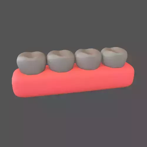 Tooth With Gums Emoji v2 004
