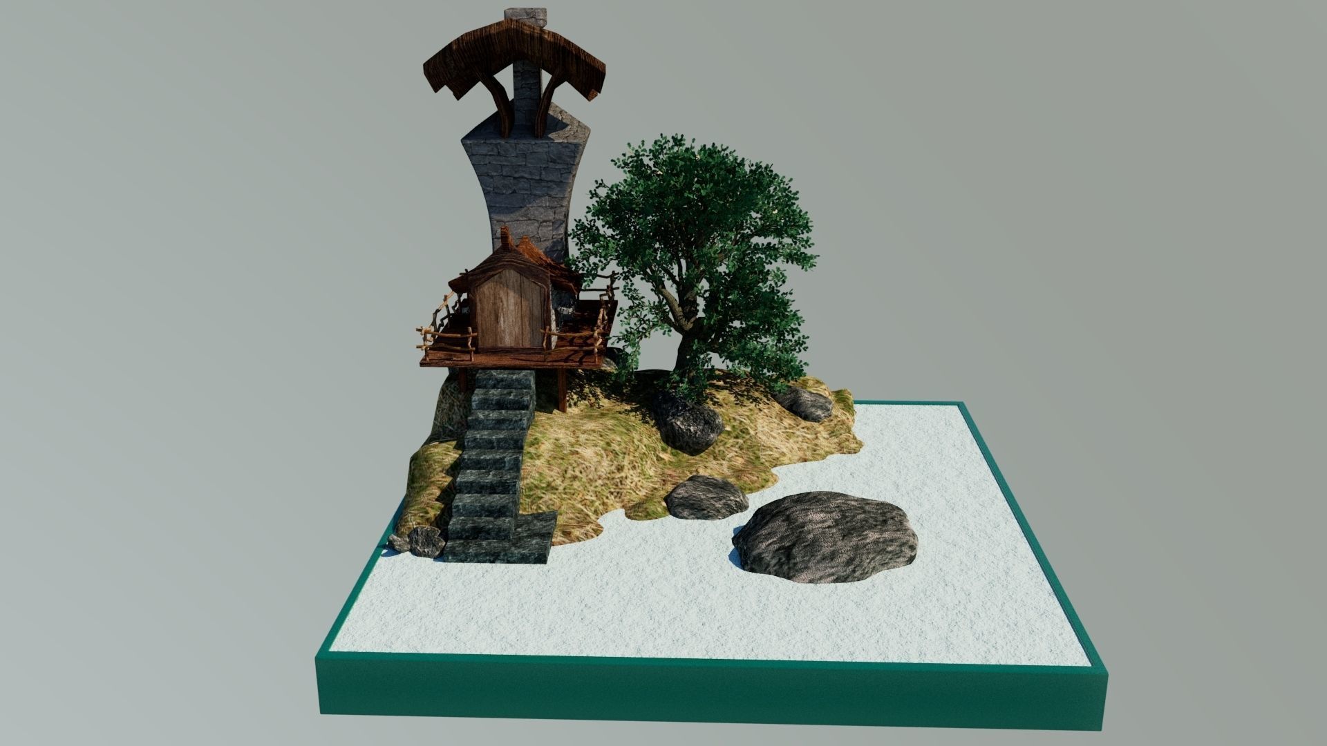 Island Miniature 3D model_2