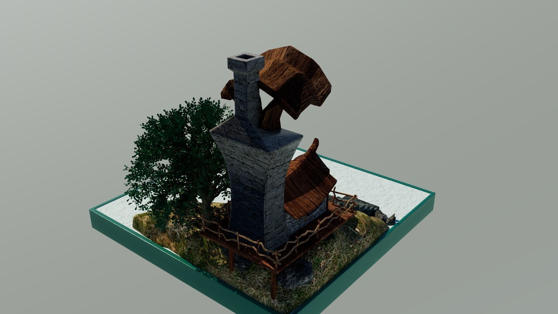 Island Miniature 3D model_7