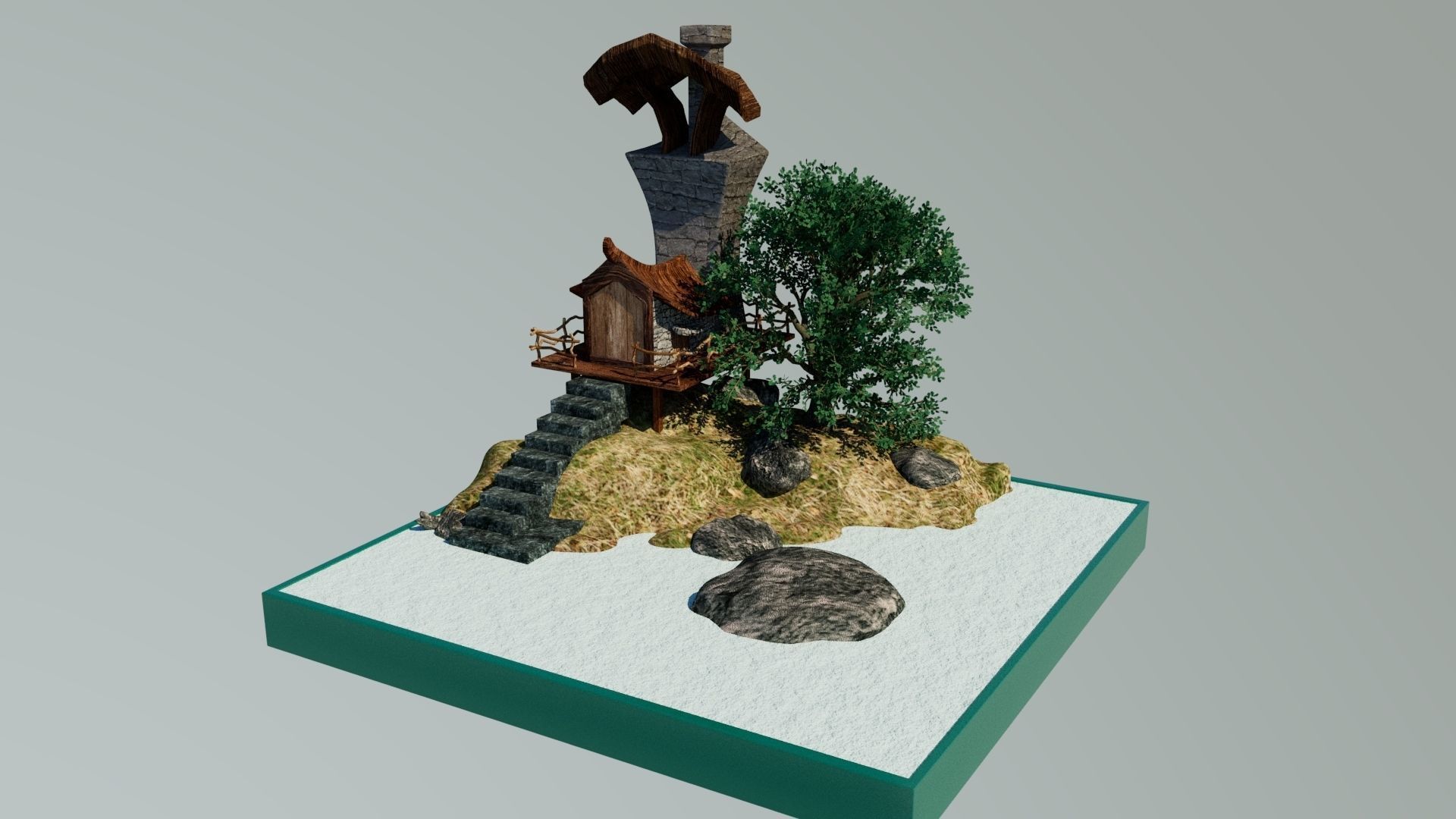 Island Miniature 3D model_1