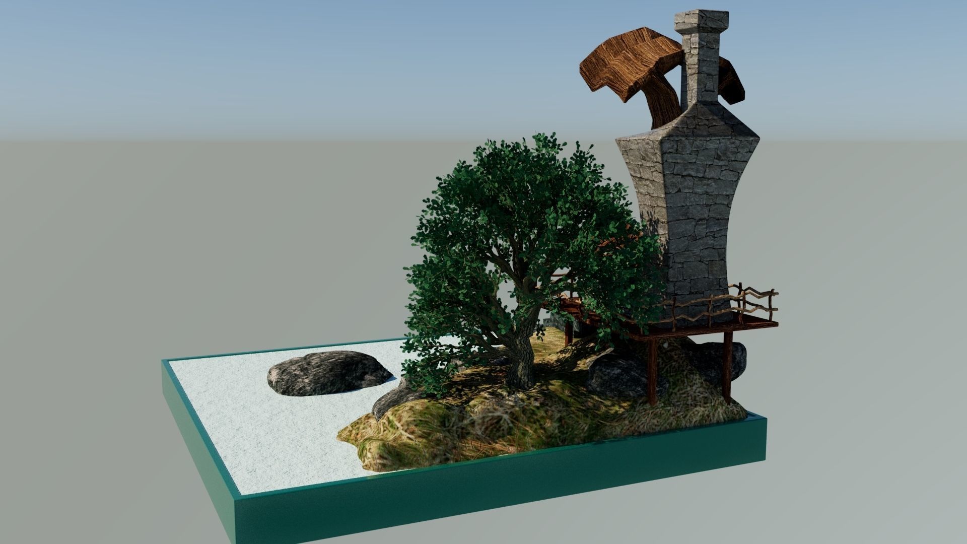 Island Miniature 3D model_6