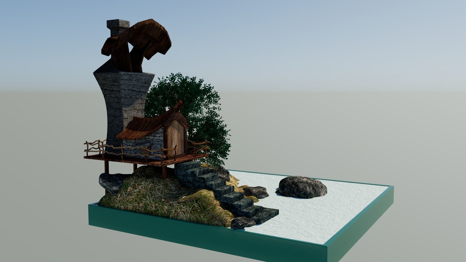 Island Miniature 3D model_4