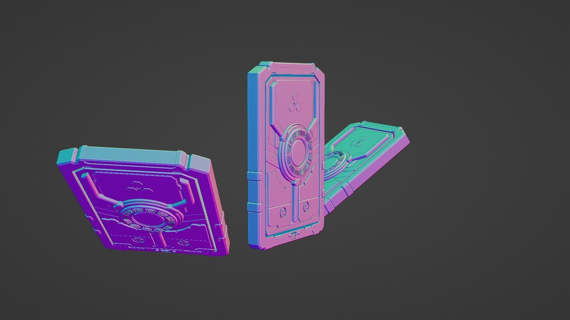 Sci-Fi card 3D model_42