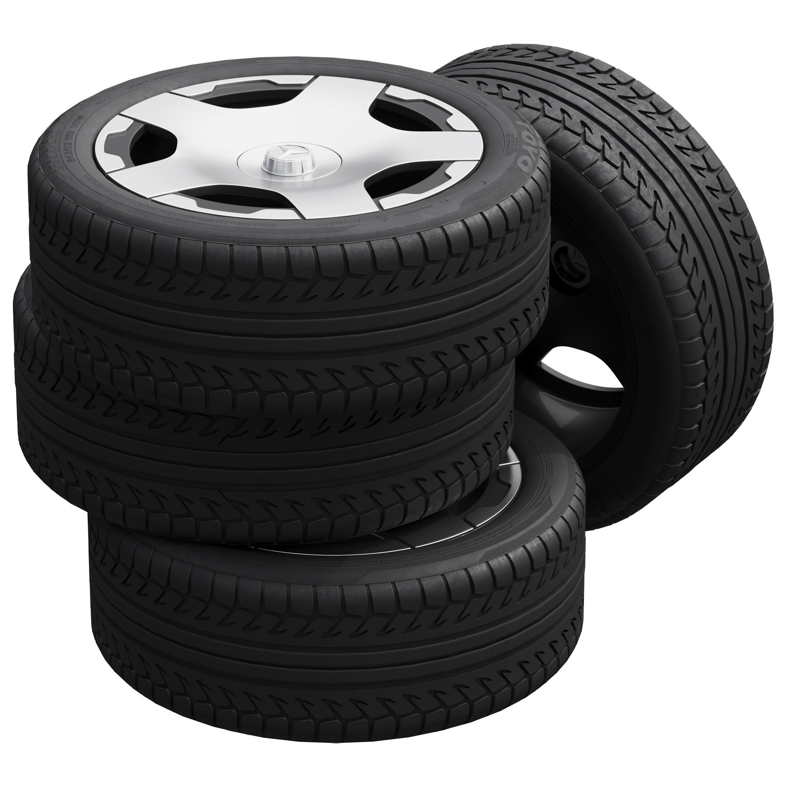 Mercedes wheels 3D model_2