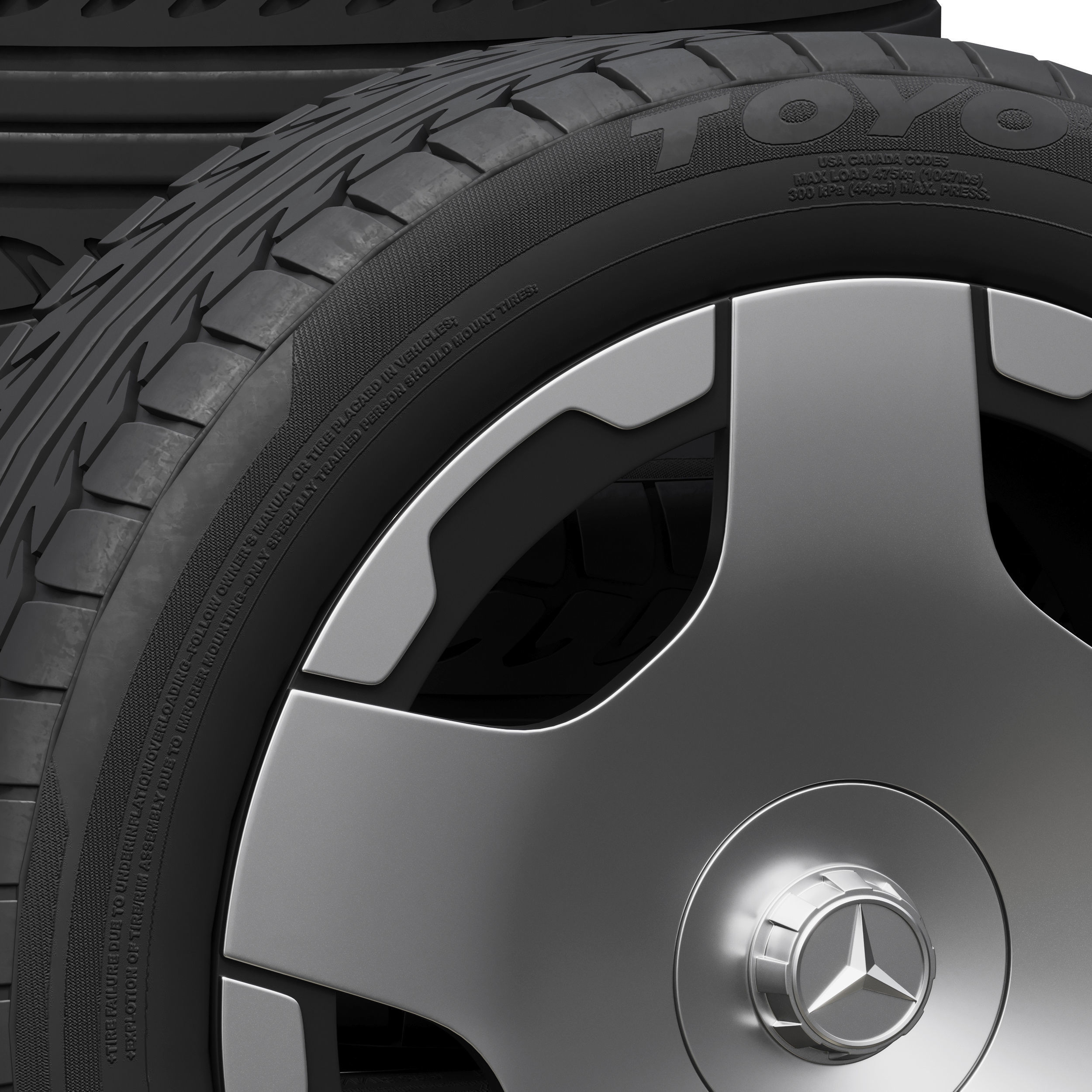 Mercedes wheels 3D model_3