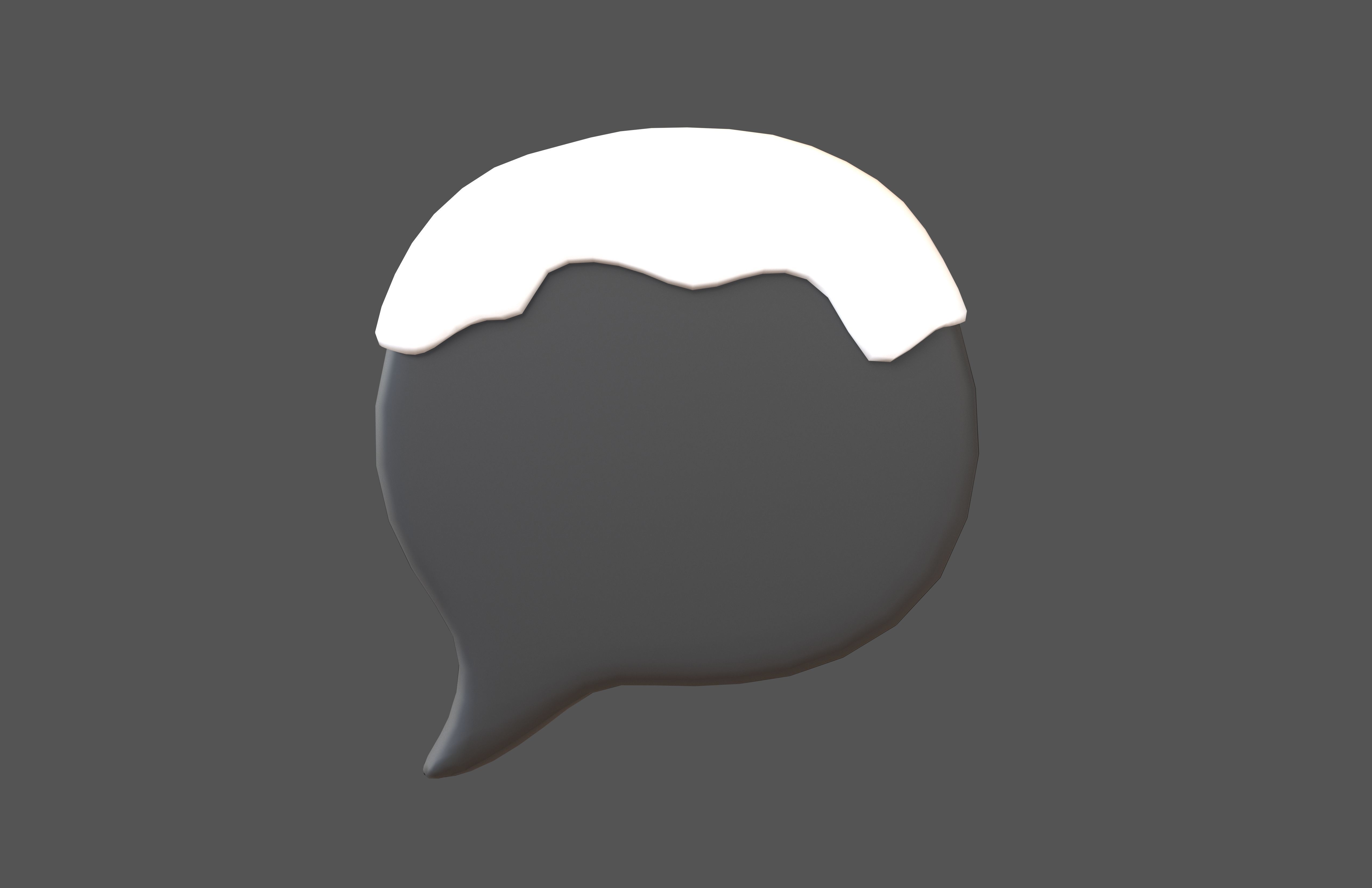 Winter Speech Balloon v1 002 Low-poly 3D model_2