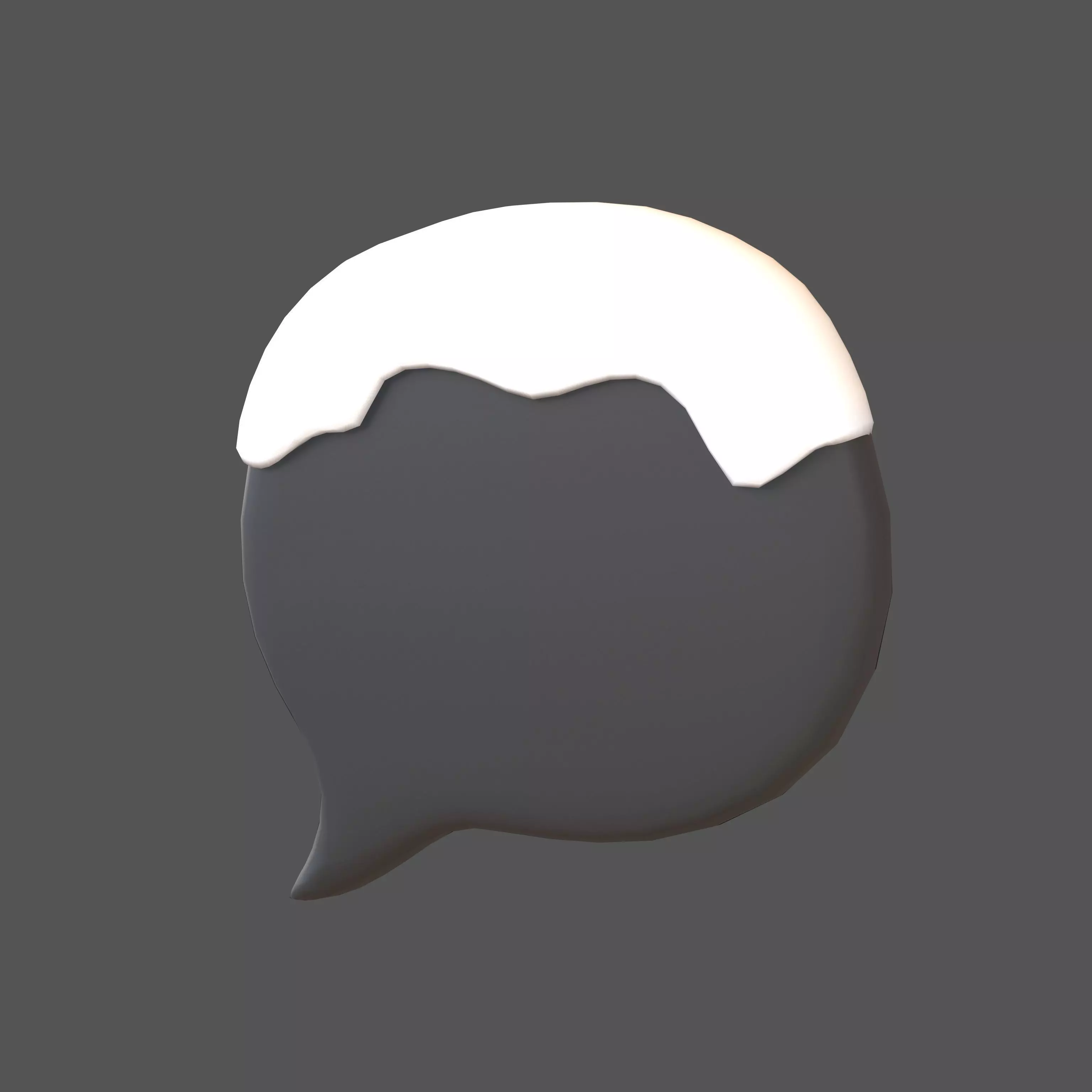 Winter Speech Balloon v1 002 Low-poly 3D model_0