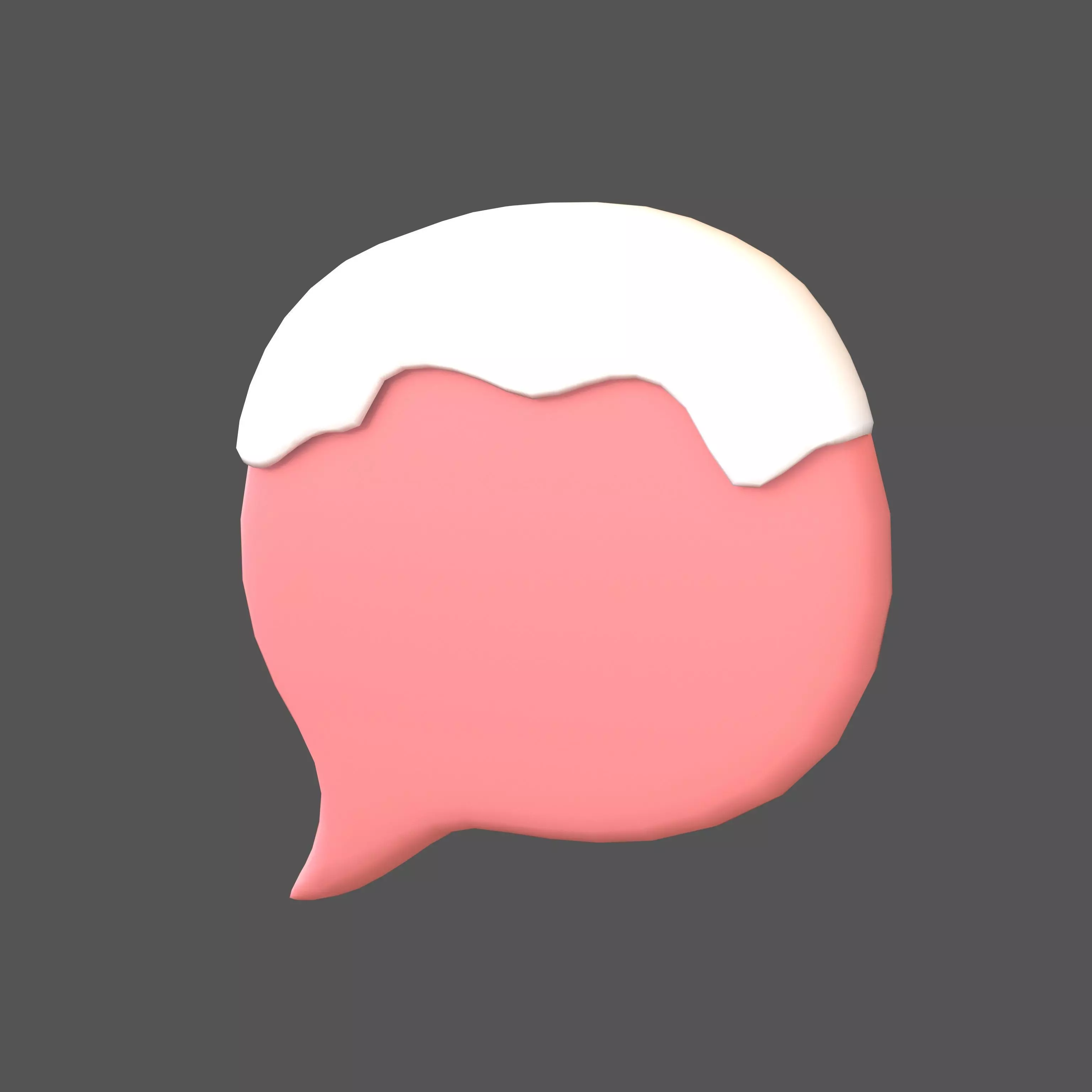 Winter Speech Balloon v1 003 Low-poly 3D model