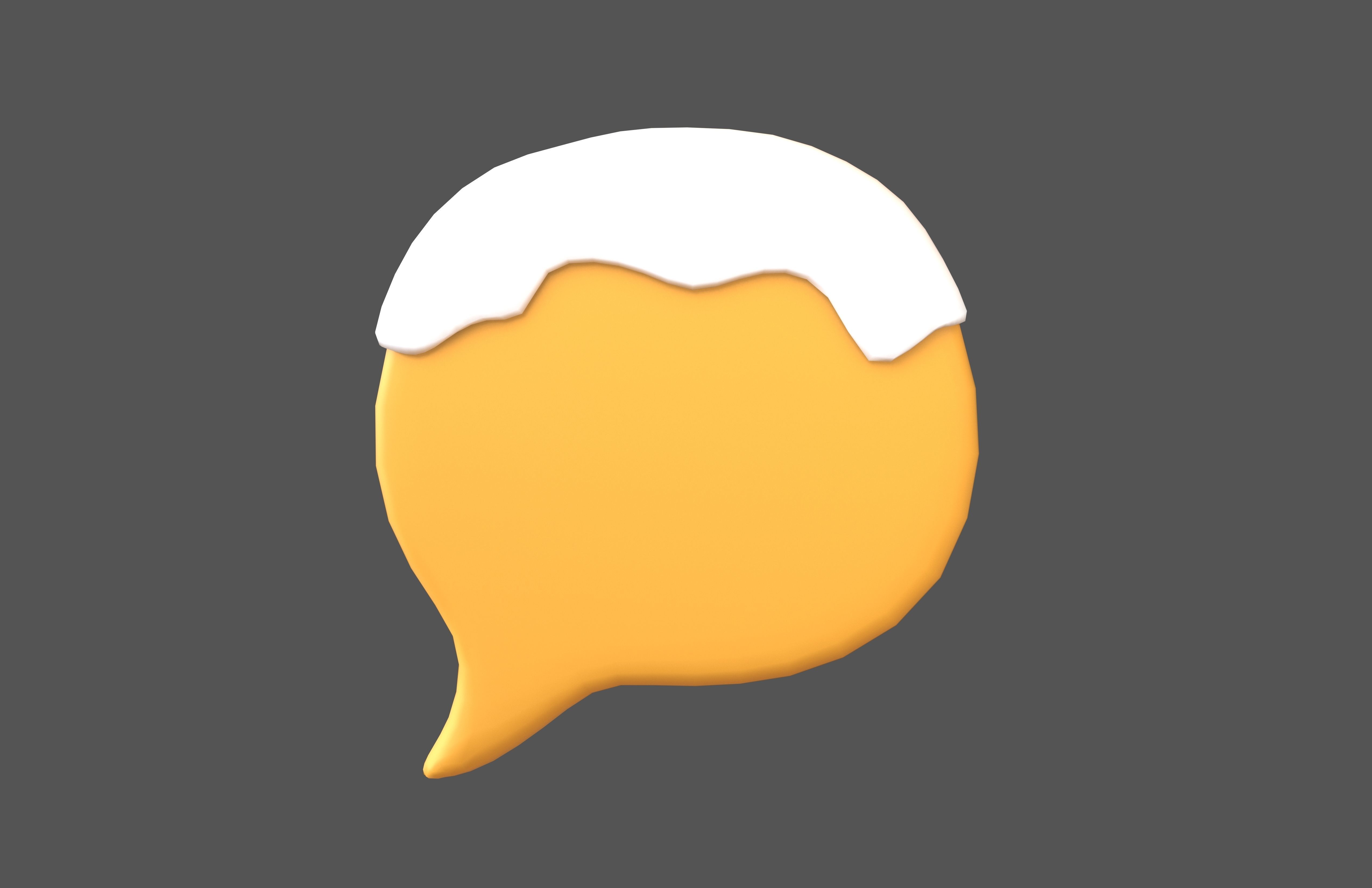 Winter Speech Balloon v1 004 Low-poly 3D model_1