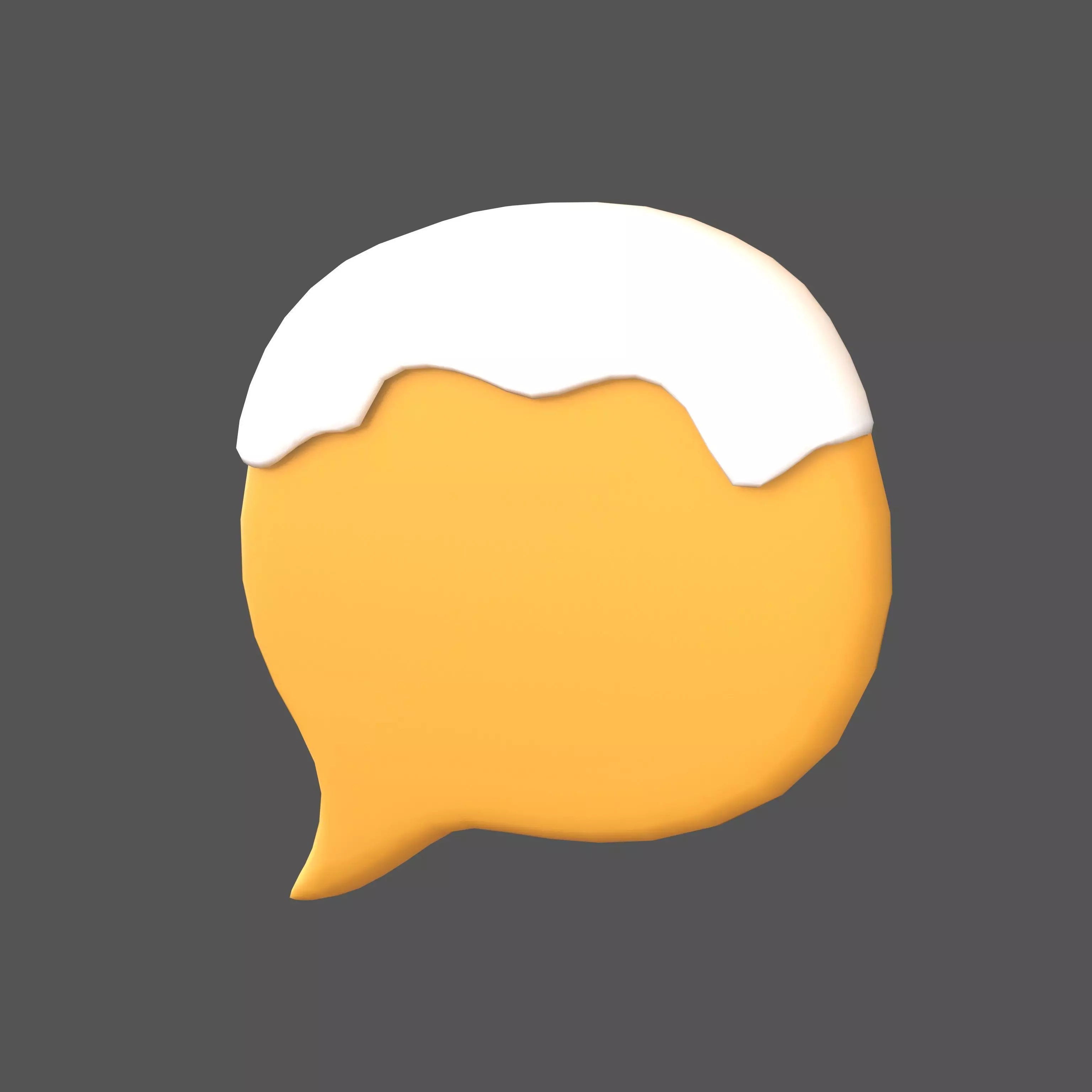 Winter Speech Balloon v1 004 Low-poly 3D model_0