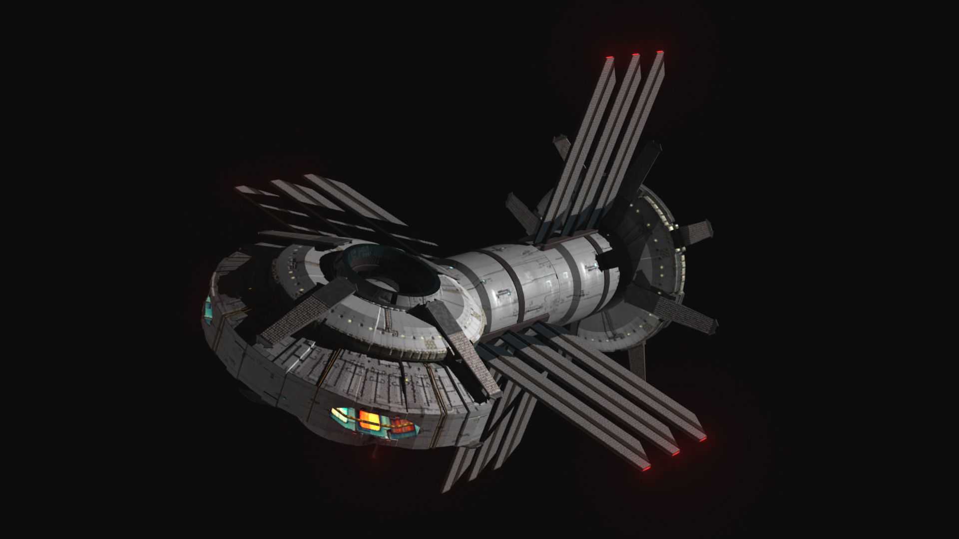 Space Station Construction Kit Low-poly 3D model_4