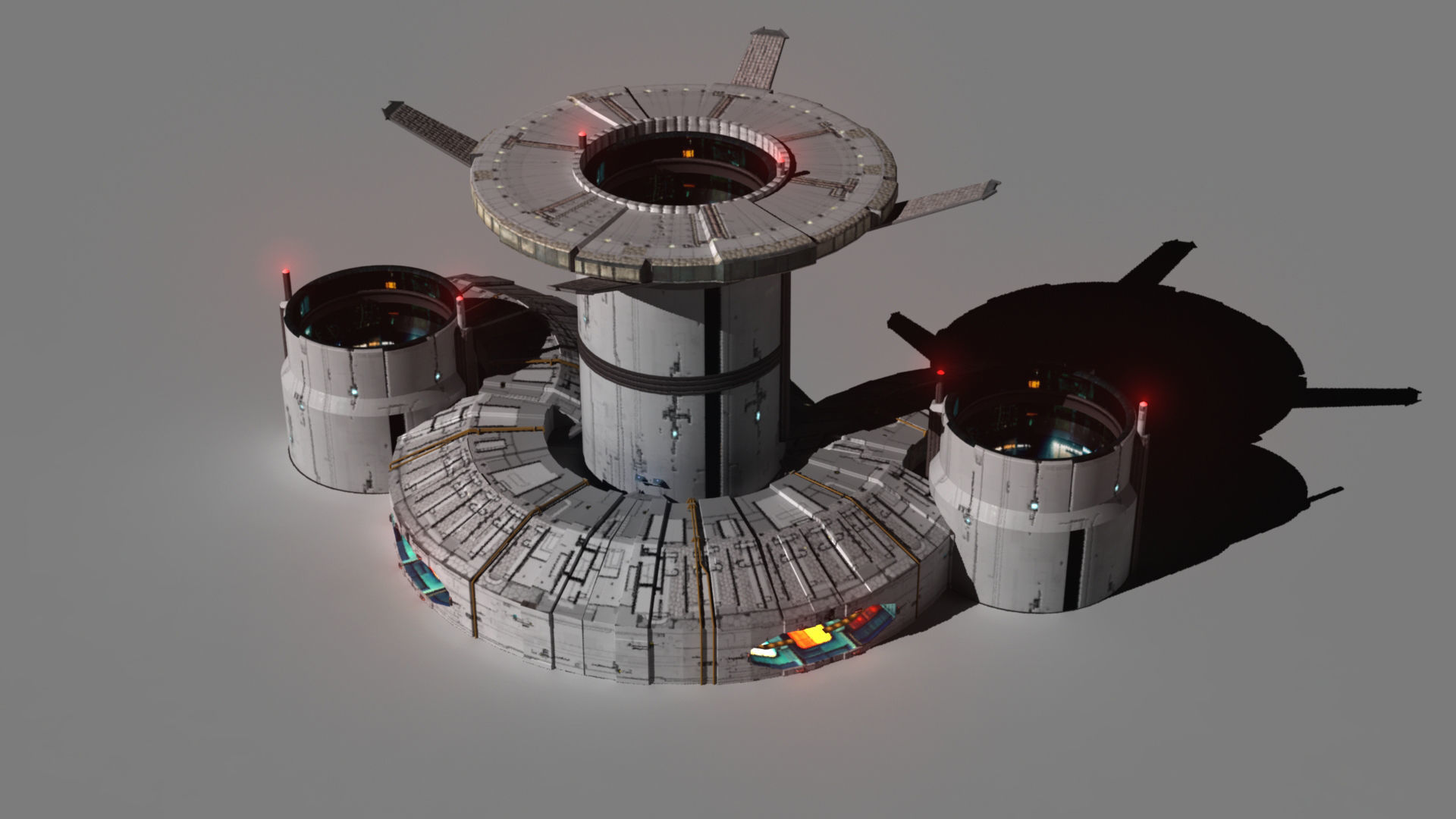Space Station Construction Kit Low-poly 3D model_11
