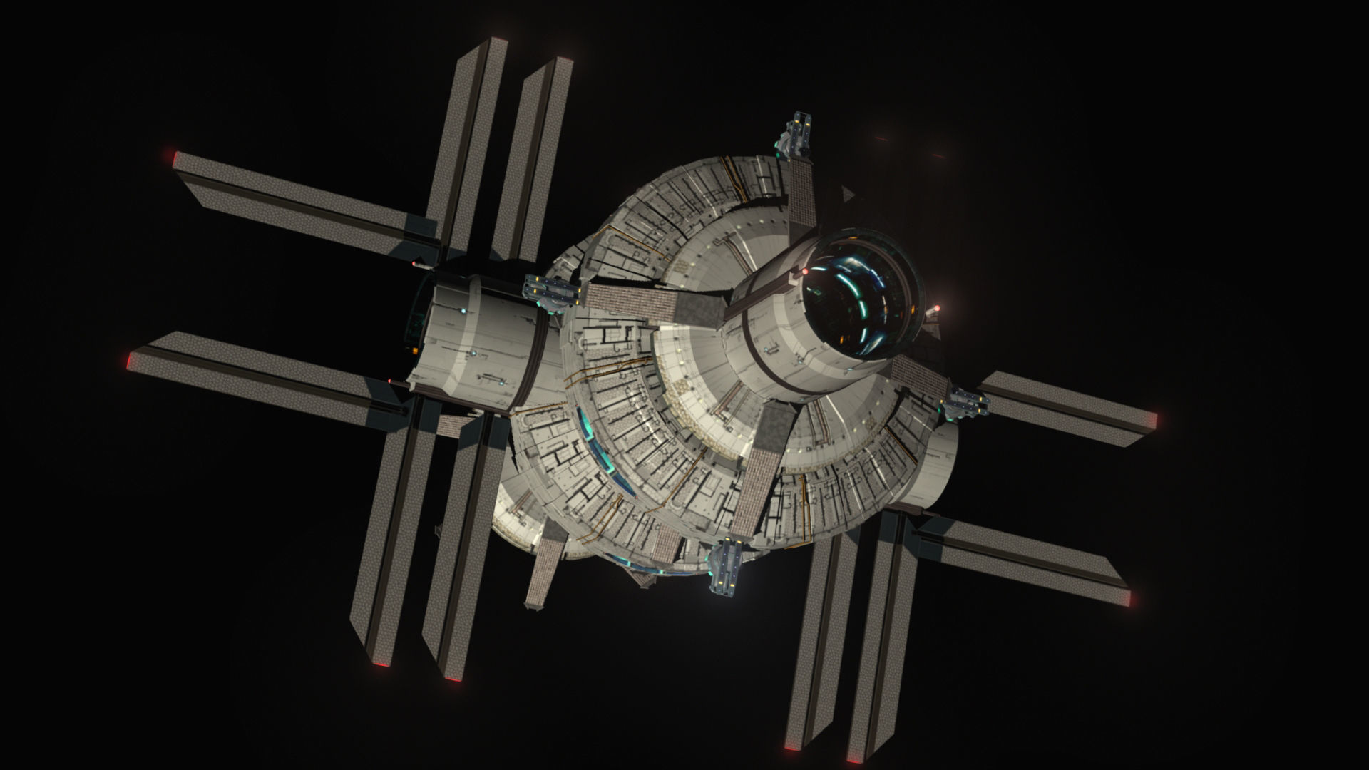 Space Station Construction Kit Low-poly 3D model_1