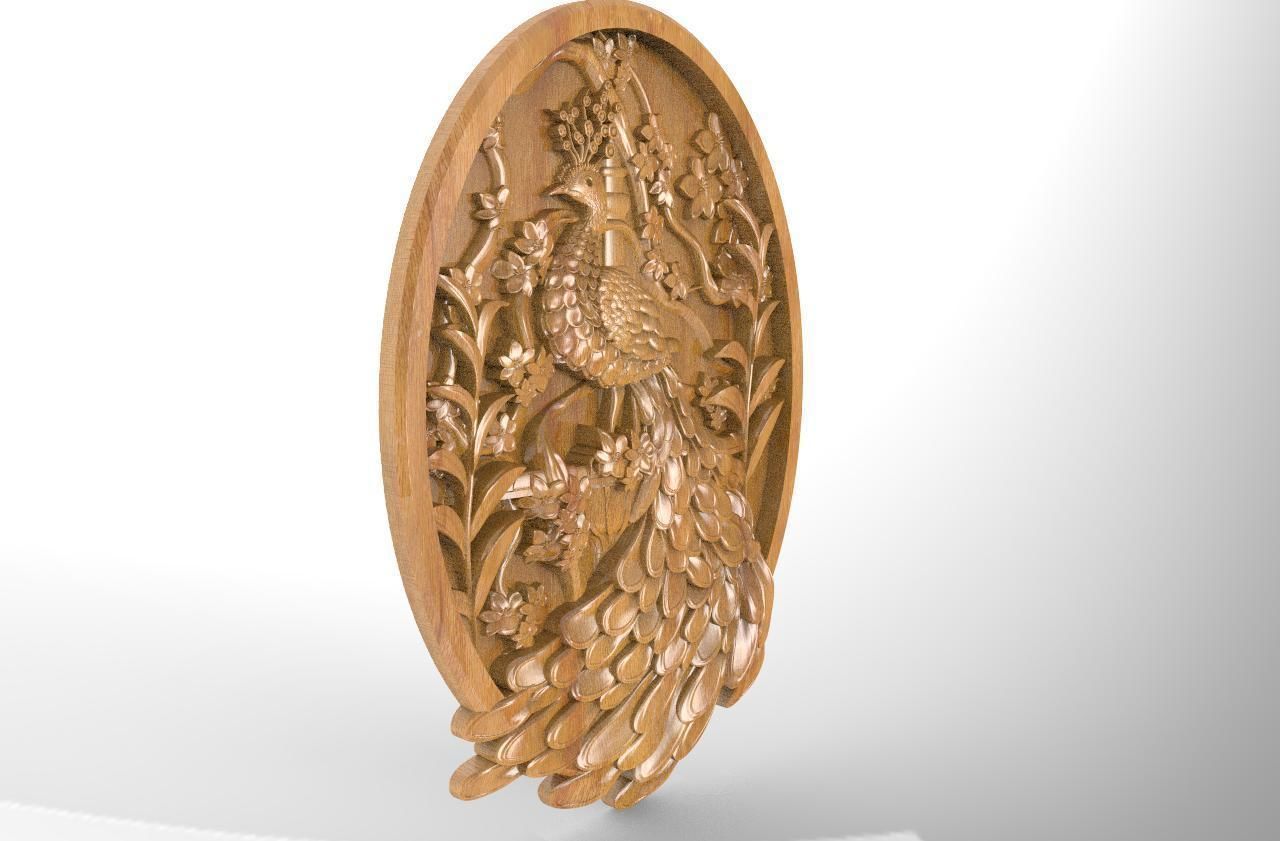 Peacock CNC 3D print model_8