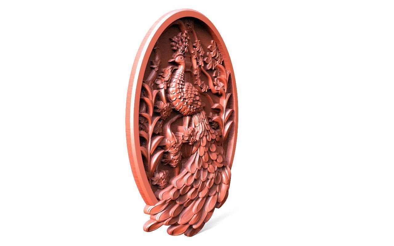 Peacock CNC 3D print model_4
