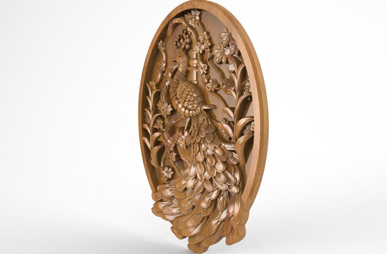 Peacock CNC 3D print model_7